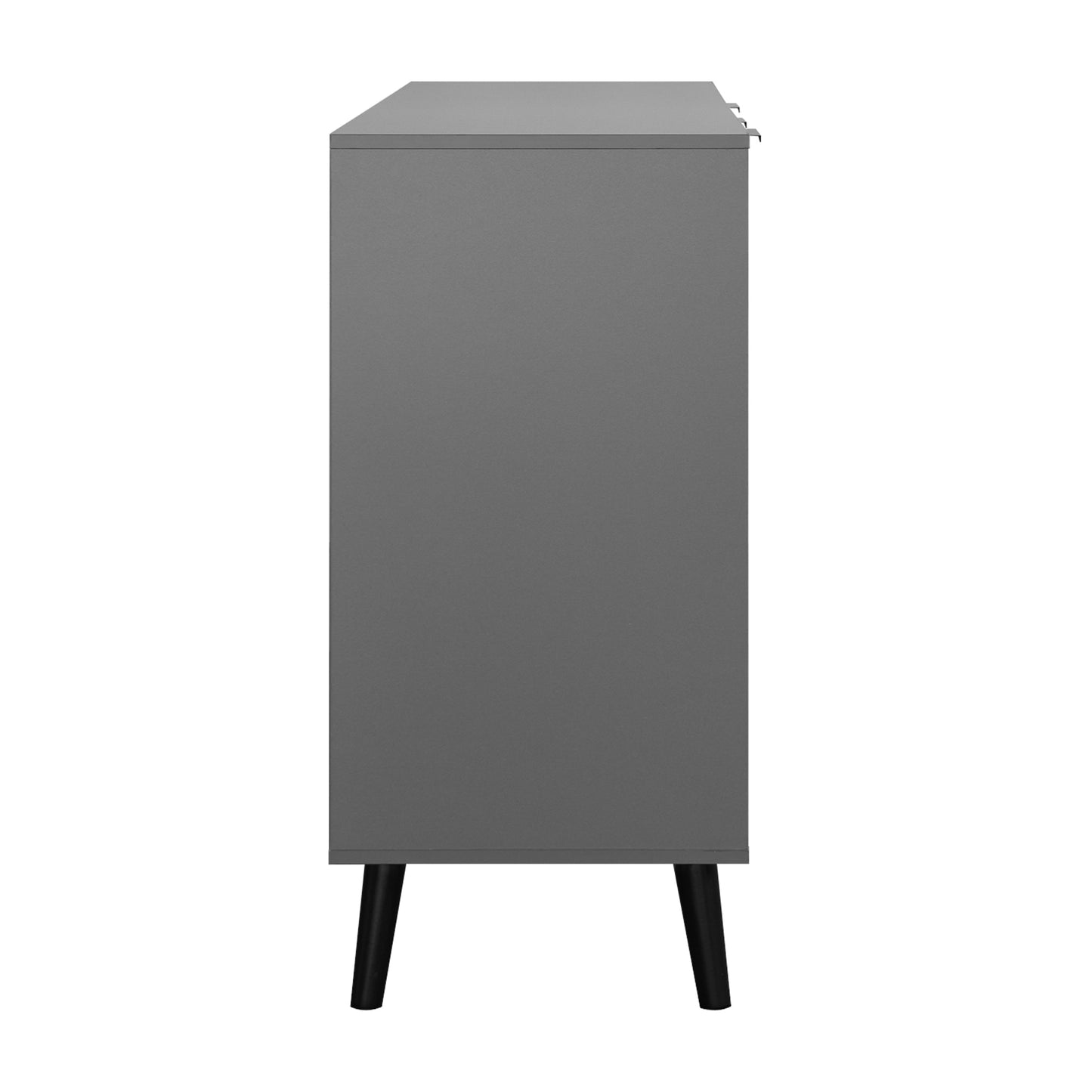 Sideboard Buffet Cabinet with Storage, Wood Coffee Bar Cabinet, 47.2" Kitchen Cabinet with 3 Drawers & 2 Doors, Kitchen Buffet Cabinet Cupboard Gray
