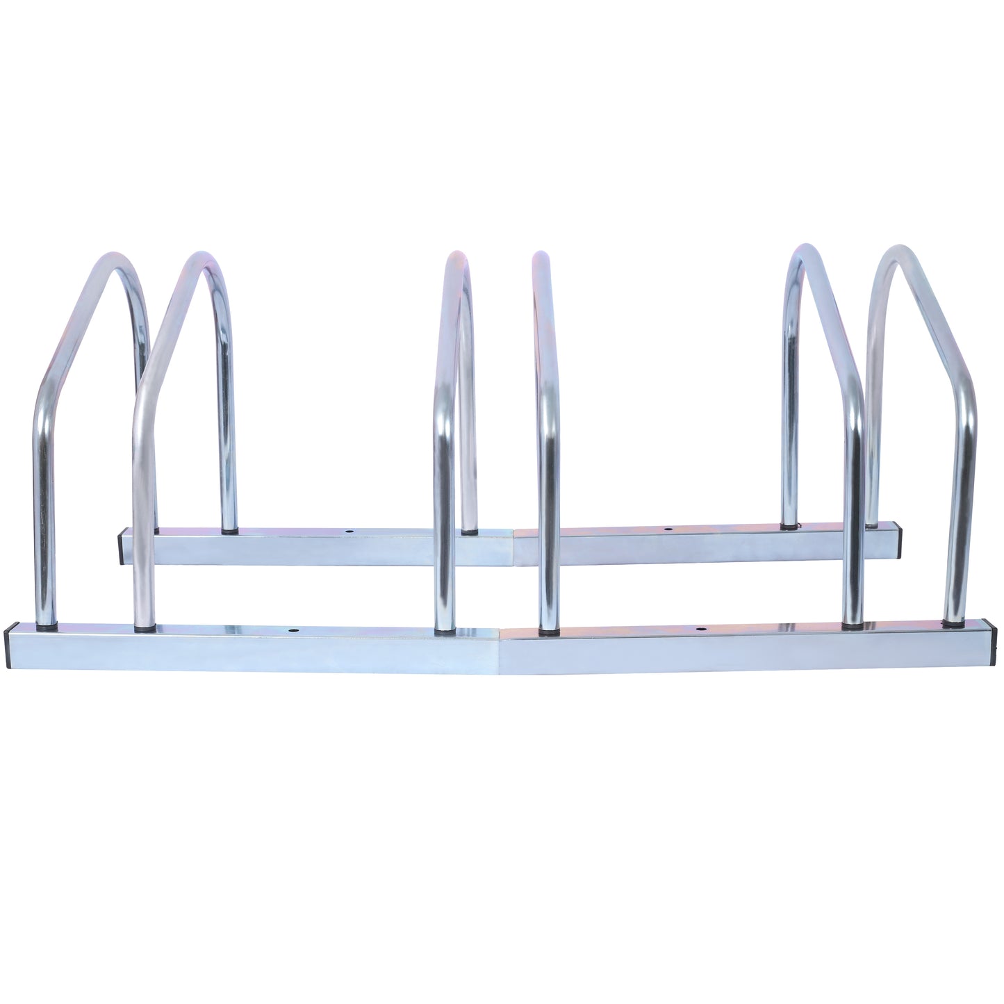 3 Bikes Floor Bike Stand, Bike Parking Rack Garage Bike Storage Stand Indoor/Outdoor 22-28" Wheel Stand, Max. Tire Width 2.15",galvanization