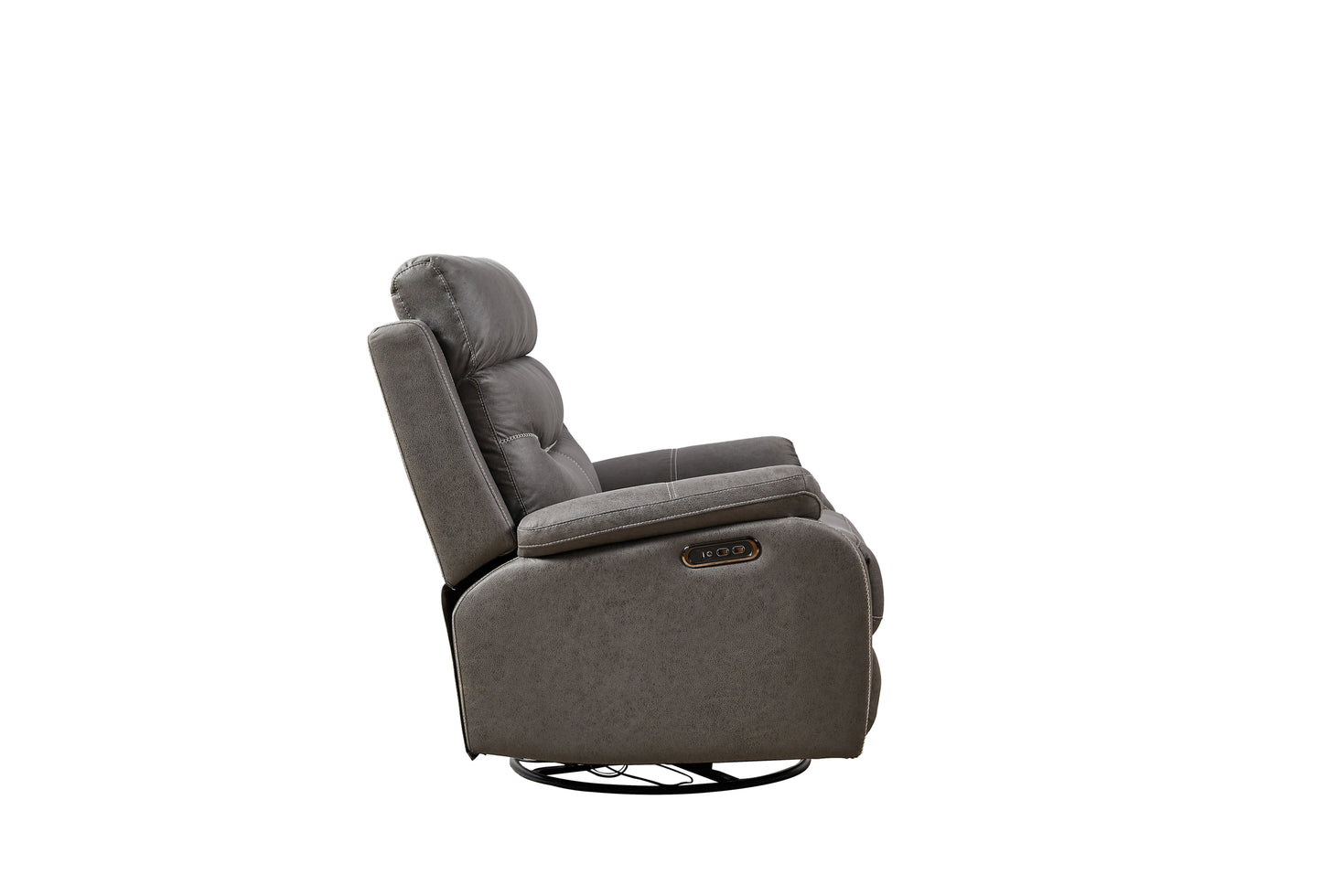 Liyasi Dual OKIN Motor Rocking and 240 Degree Swivel Single Sofa Seat recliner Chair Infinite Position ,Head rest with power function