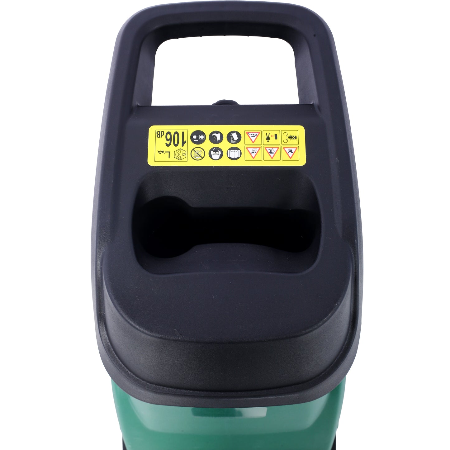 15Amp Electric Wood Chipper/Shredder with Wheels Electric Garden Shredder Portable Chipping Width Collection Bag, Double Sided Blade System, Auto Shut-Off Green