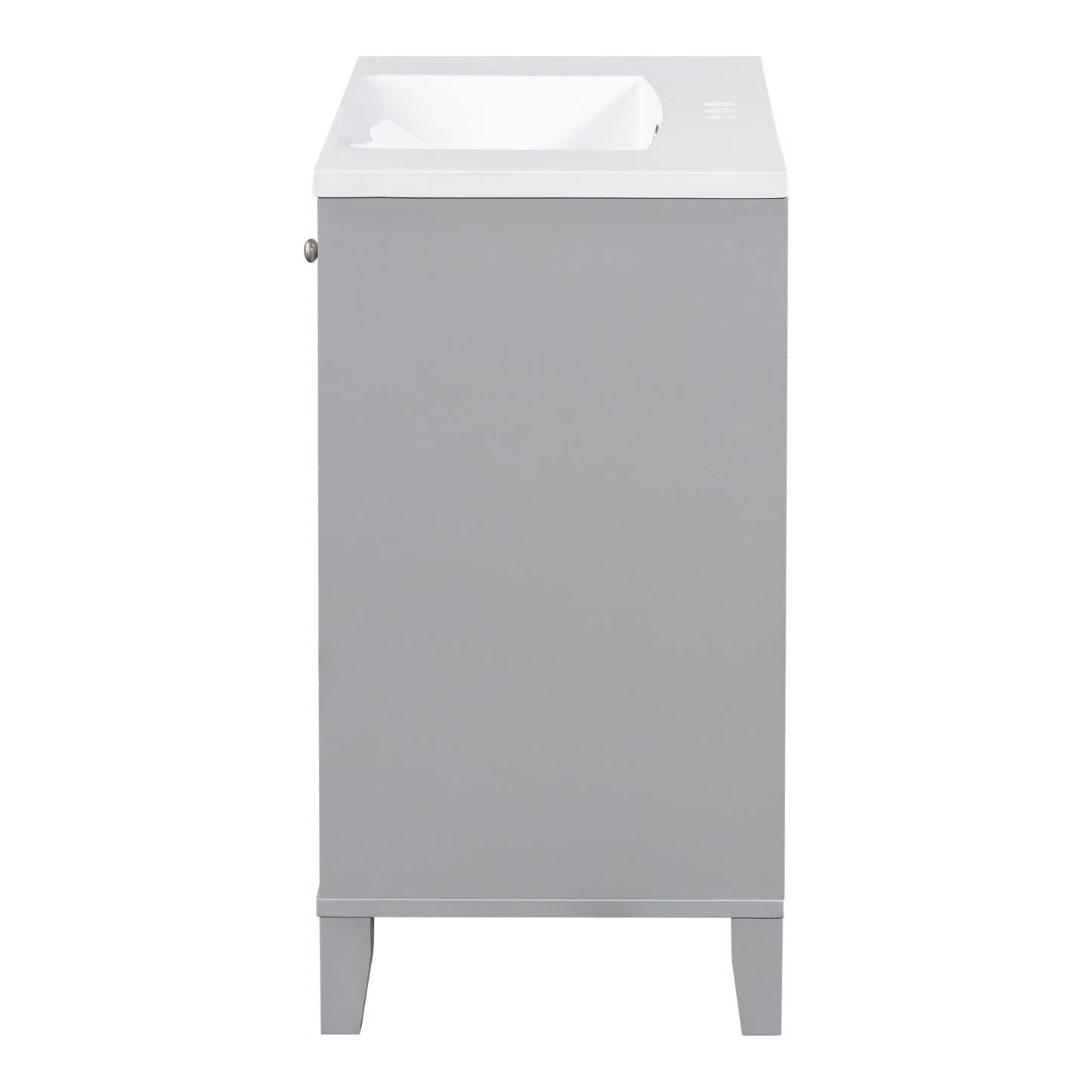 36'' Bathroom Vanity with Resin Sink Combo,Solid Wood Frame Bathroom Storage Cabinet, Freestanding Vanity Set with 4 Soft Closing Doors& 2 Drawers