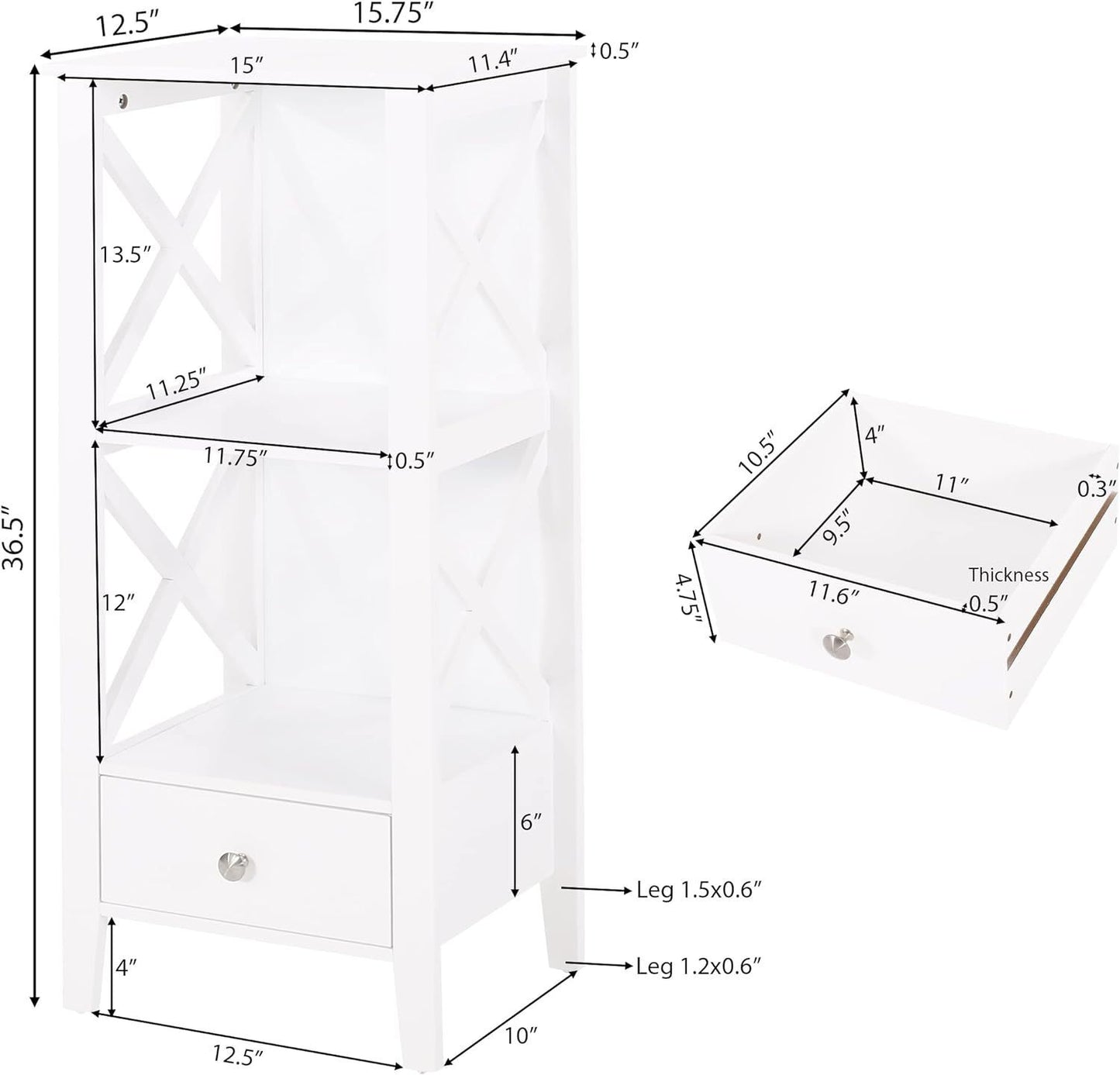 1 DRAWER STORAGE RACK
