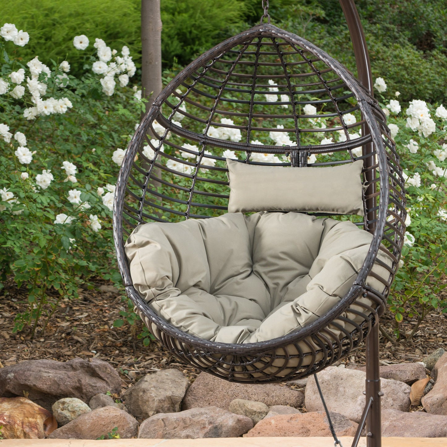 LAYLA HANGING BASKET- BROWN