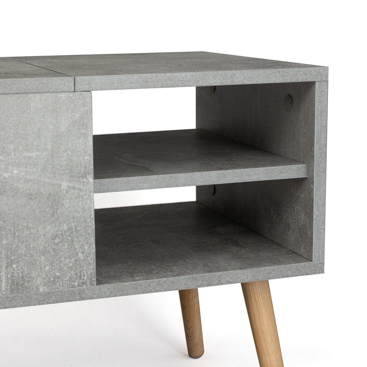 Solid wood legsCoffee Table,Accent Furniture Home Decor,Open Storage Shelf,Storage Coffee Table with Hidden Compartment and Adjustable Storage Shelf,LiftTabletopDiningTable for Living room Light Gray