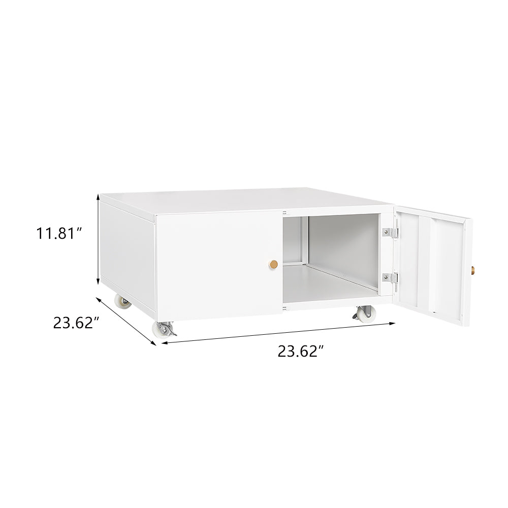 Office Copier File Cabinet, Mobile Lateral Filing Cabinet with 2 Door, Rolling File Cabinet, Printer Stand for Legal/Letter/A4 File