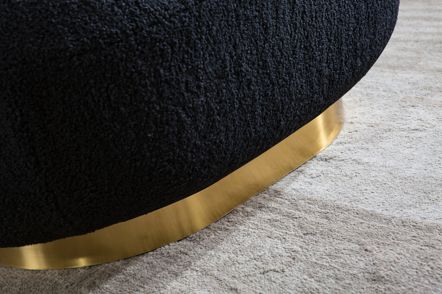 Modern Velvet Swivel Accent Chair, Swivel Barrel Chair with Gold Finish Stainless Steel Base