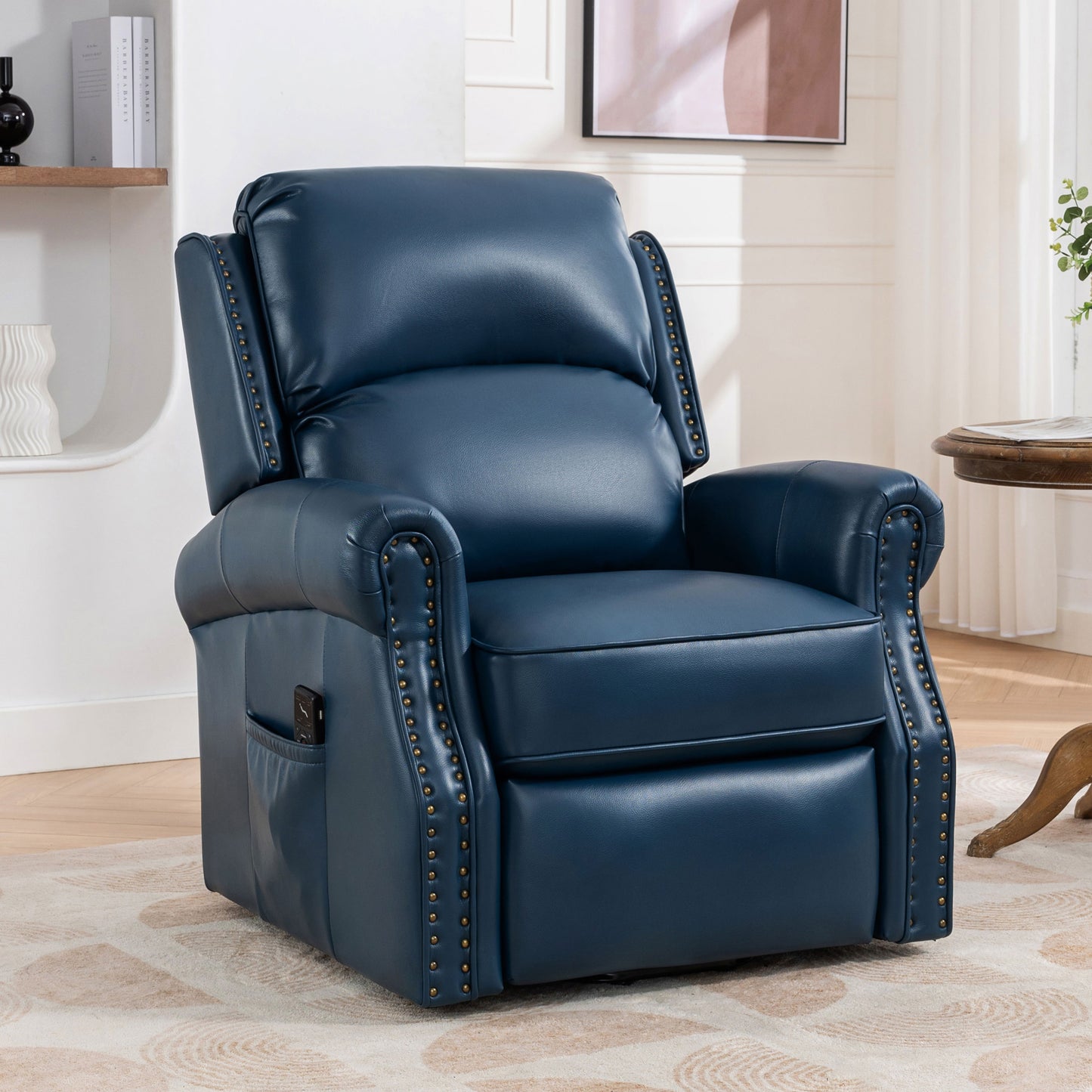 Lehboson Lift Recliner Chair, Electric Power Lift Recliner Chair for Elderly, (Navy Blue)