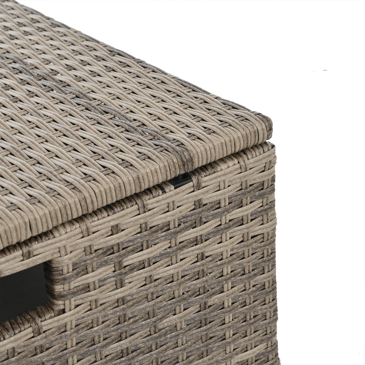 Patio Furniture, Outdoor Furniture, Seasonal PE Wicker Furniture, 6 Set Wicker Furniture With Tempered Glass Coffee Table