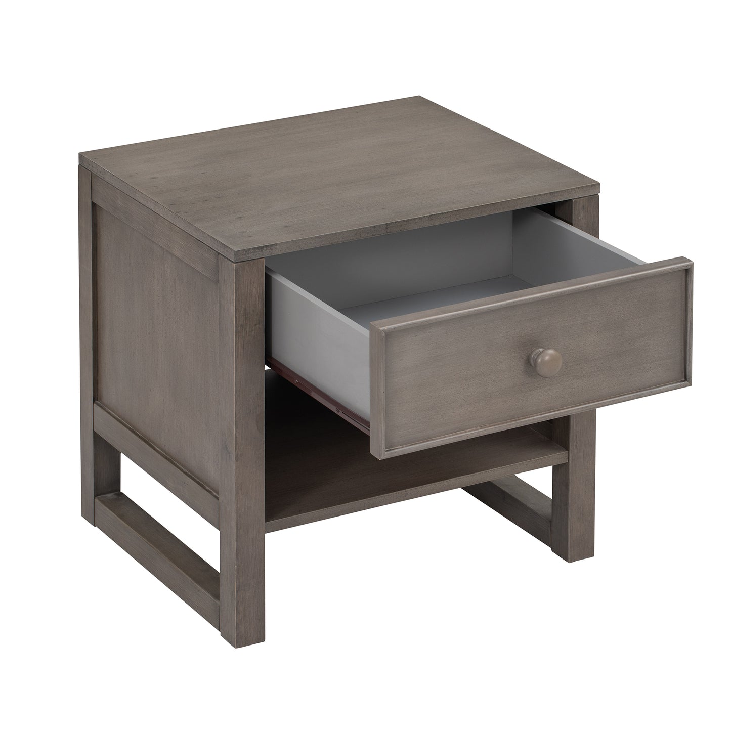 3-Pieces Bedroom Sets Queen Size Platform Bed with Nightstand and Dresser,Antique Gray