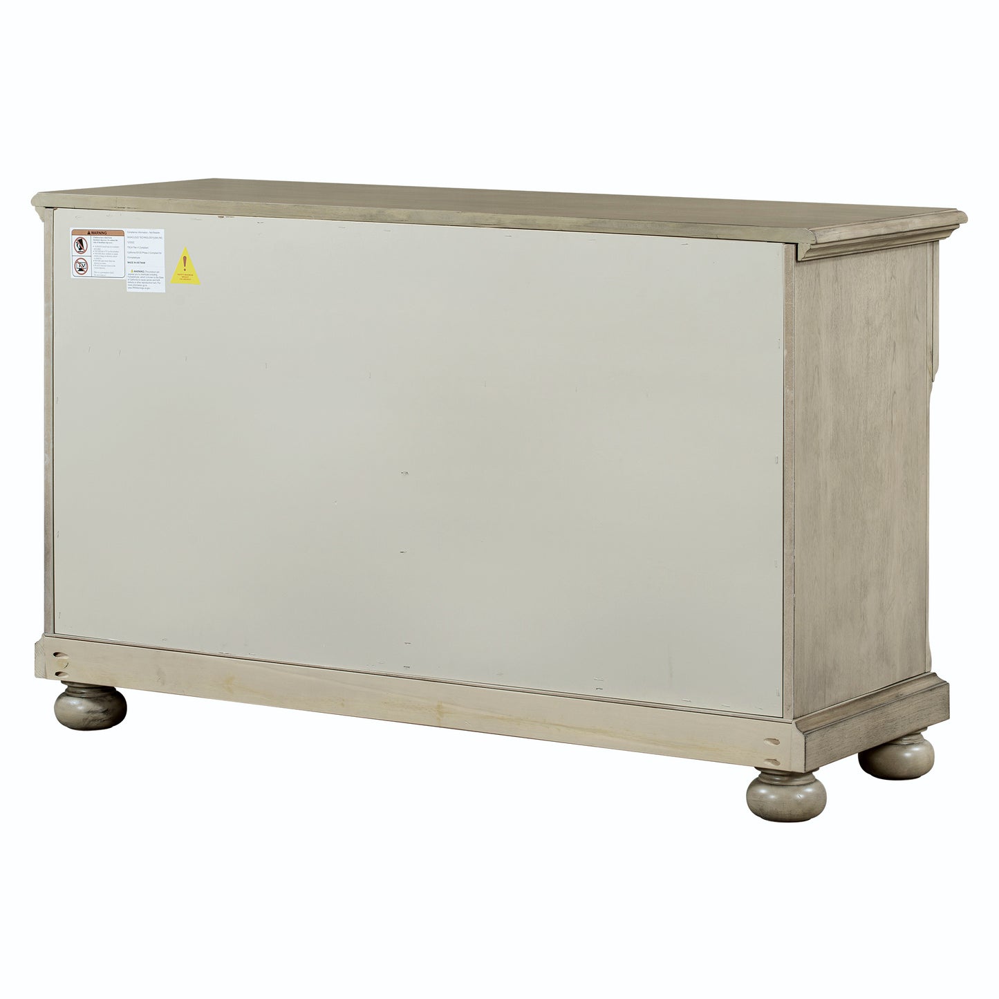 Solid Wood Seven-Drawer Dresser with Changing Topper for Nursery, Kid's Room, Bedroom, Stone Gray