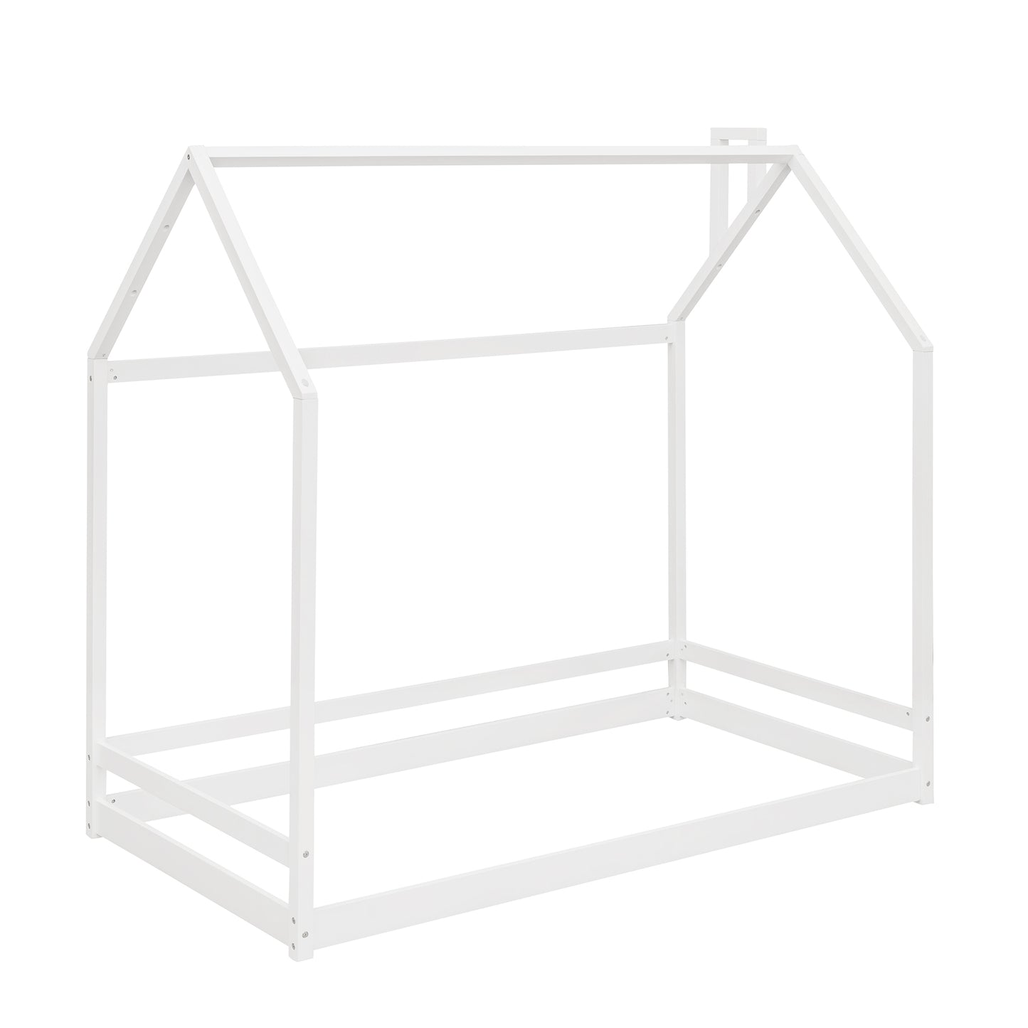 Twin Size House Bed Wood Bed, White(OLD SKU:WF281435AAK)