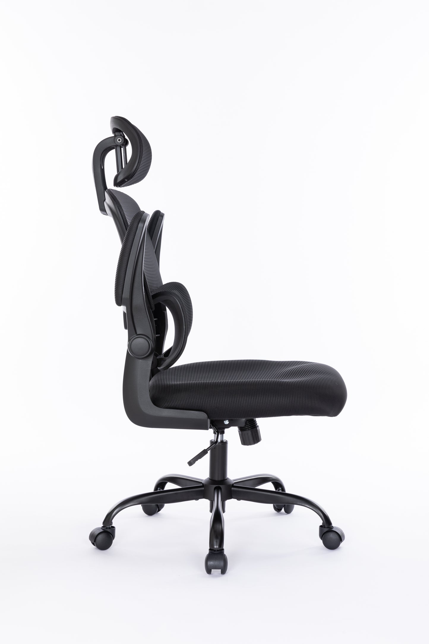 Ergonomic Mesh Office Chair with 3D Adjustable Lumbar Support, High Back Desk Chair with Flip-up Arms, Executive Computer Chair Home Office Task Swivel Rolling Chairs for Adults