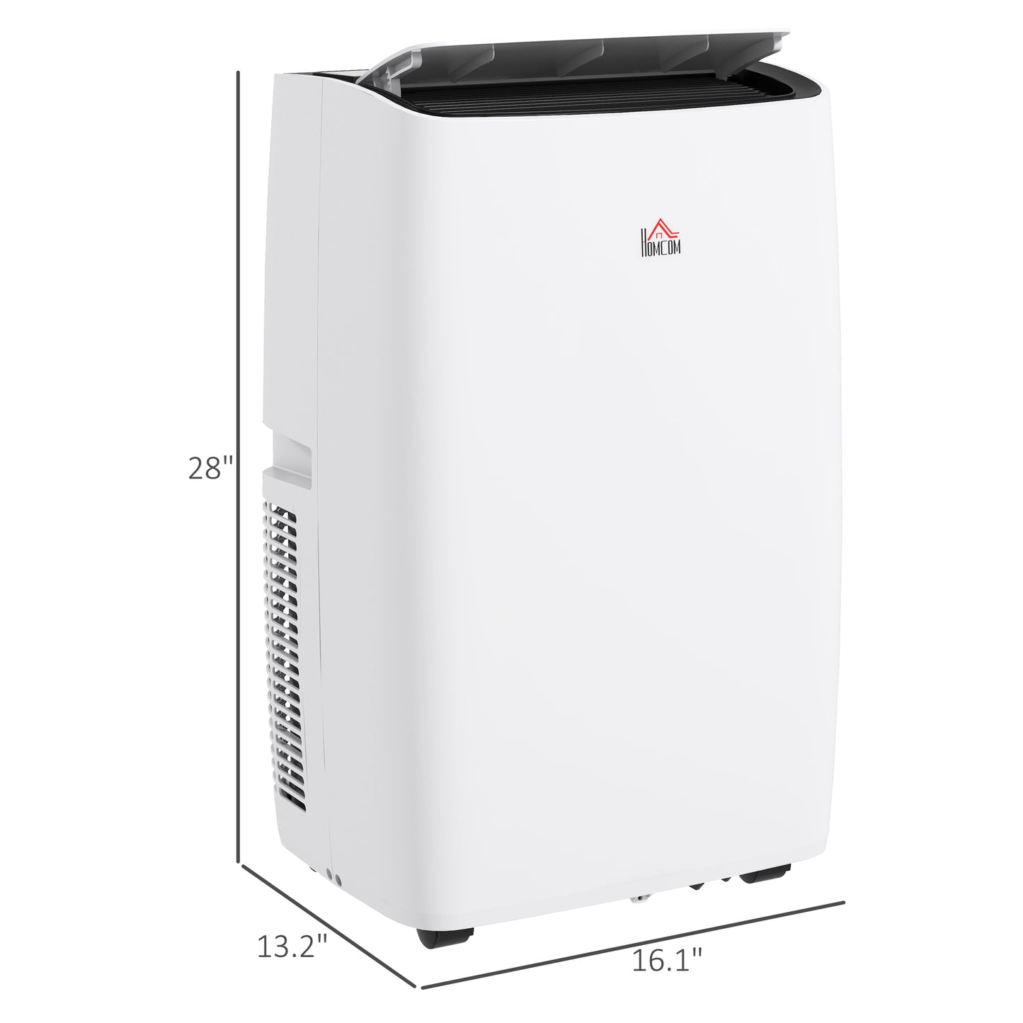 HOMCOM 12,000 BTU Portable Air Conditioner for Rooms Up to 549 Sq. Ft., 5-in-1 AC Unit Dehumidifier Fan Auto Sleep with Remote, 24H Timer On/Off, Window Mount Kit