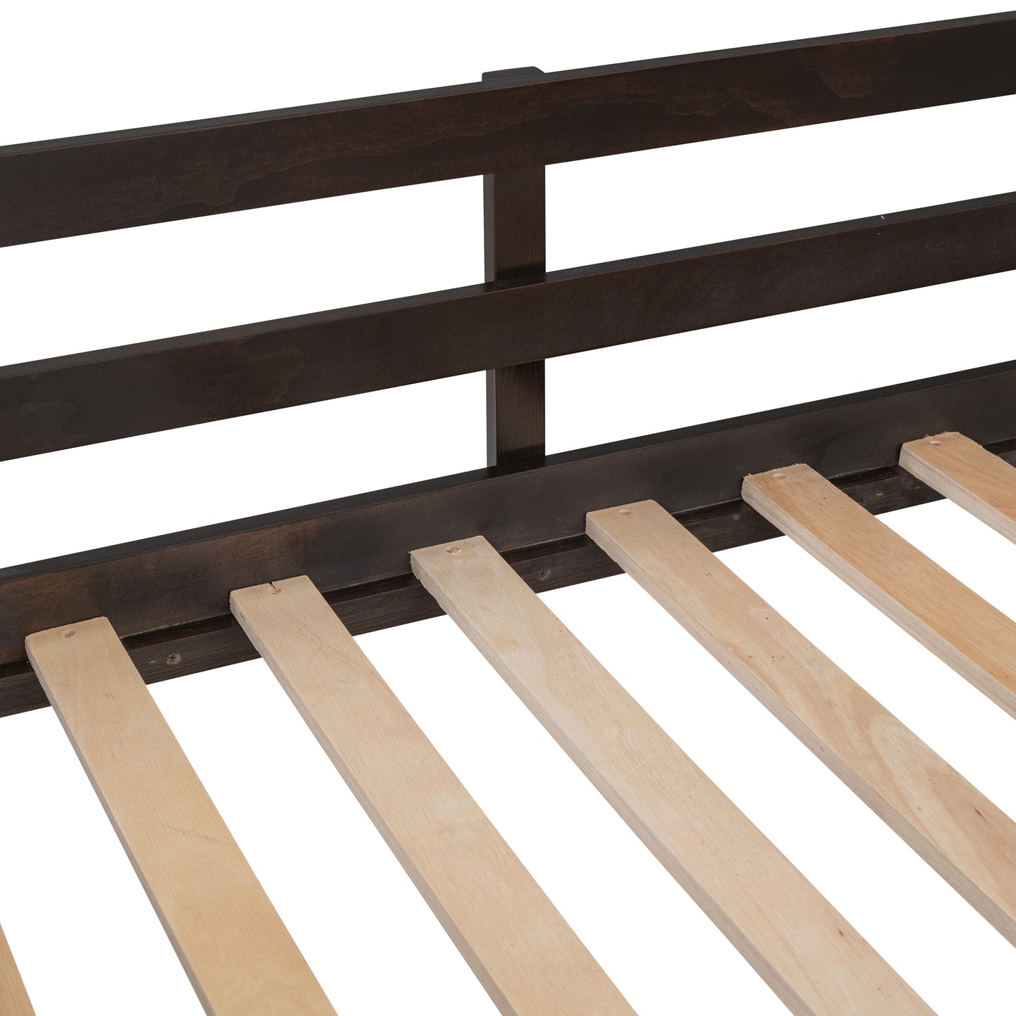 Twin Size Loft Bed with Rolling Cabinet, Shelf and Tent - Espresso