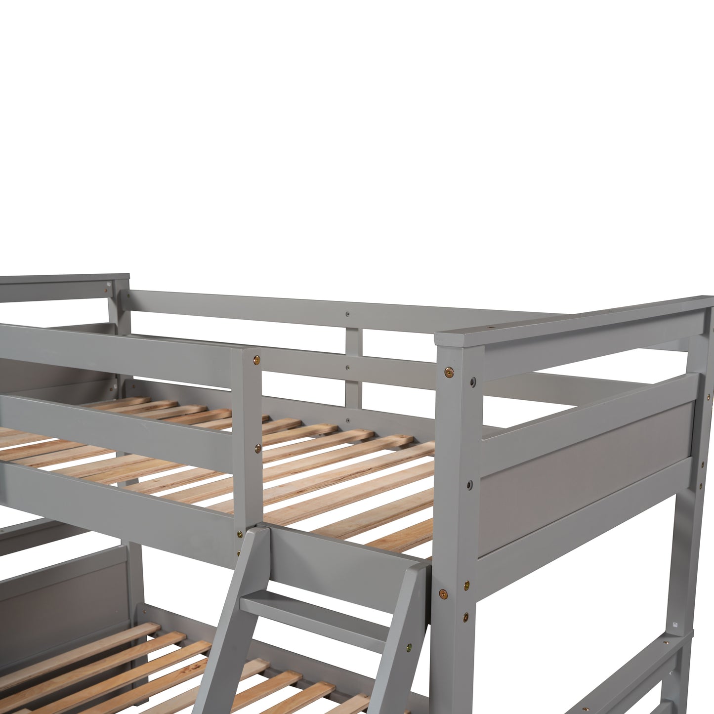 Twin over Full Bunk Bed with Storage - Gray(OLD SKU :LP000022AAE)