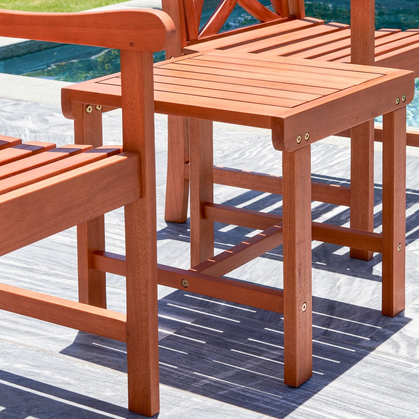 Caladesi Poolside Wood Side Table