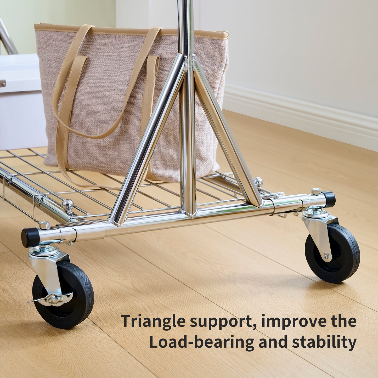 Clothes Rack Heavy Duty Clothing Rack 600LBS Rolling Clothes Racks for Hanging Clothes, Commercial Garment Rack Heavy Duty Clothes Rack Collapsible & Portable Clothing Rack with Wheels