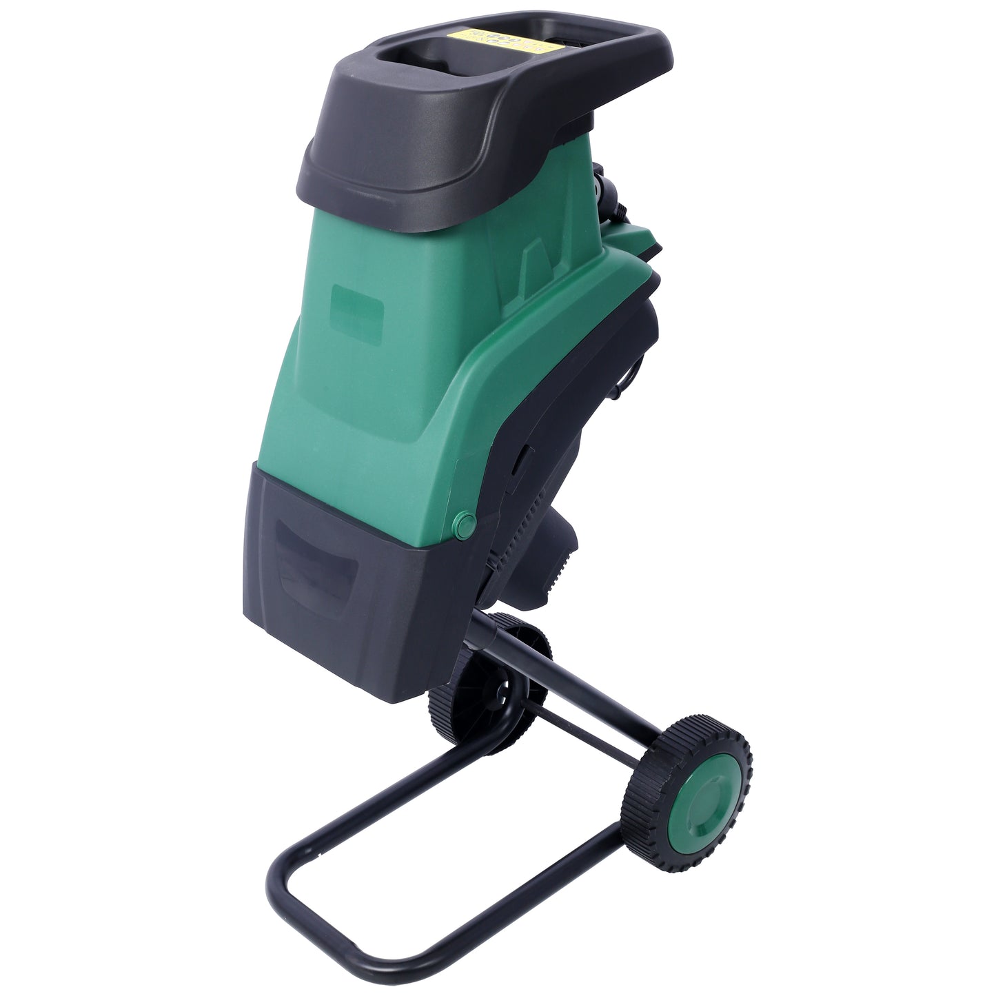 15Amp Electric Wood Chipper/Shredder with Wheels Electric Garden Shredder Portable Chipping Width Collection Bag, Double Sided Blade System, Auto Shut-Off Green