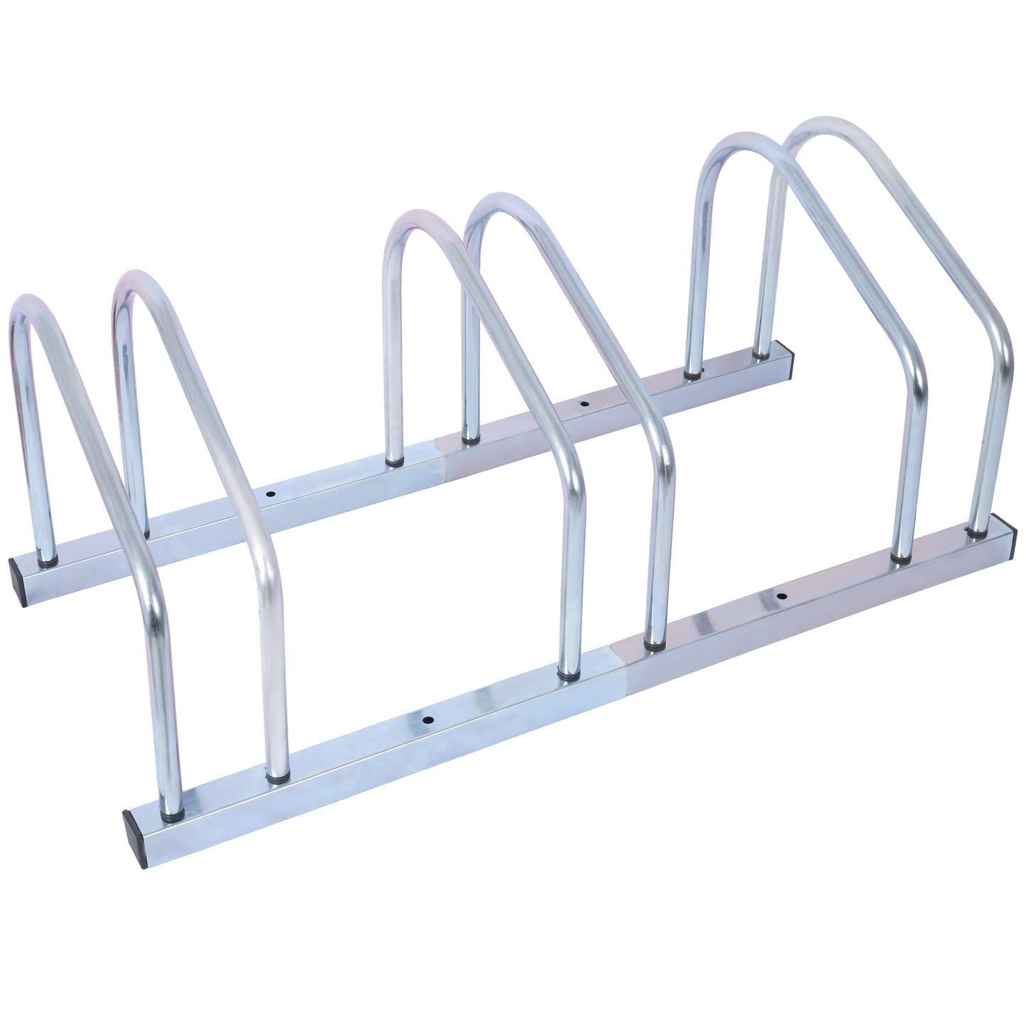 3 Bikes Floor Bike Stand, Bike Parking Rack Garage Bike Storage Stand Indoor/Outdoor 22-28" Wheel Stand, Max. Tire Width 2.15",galvanization