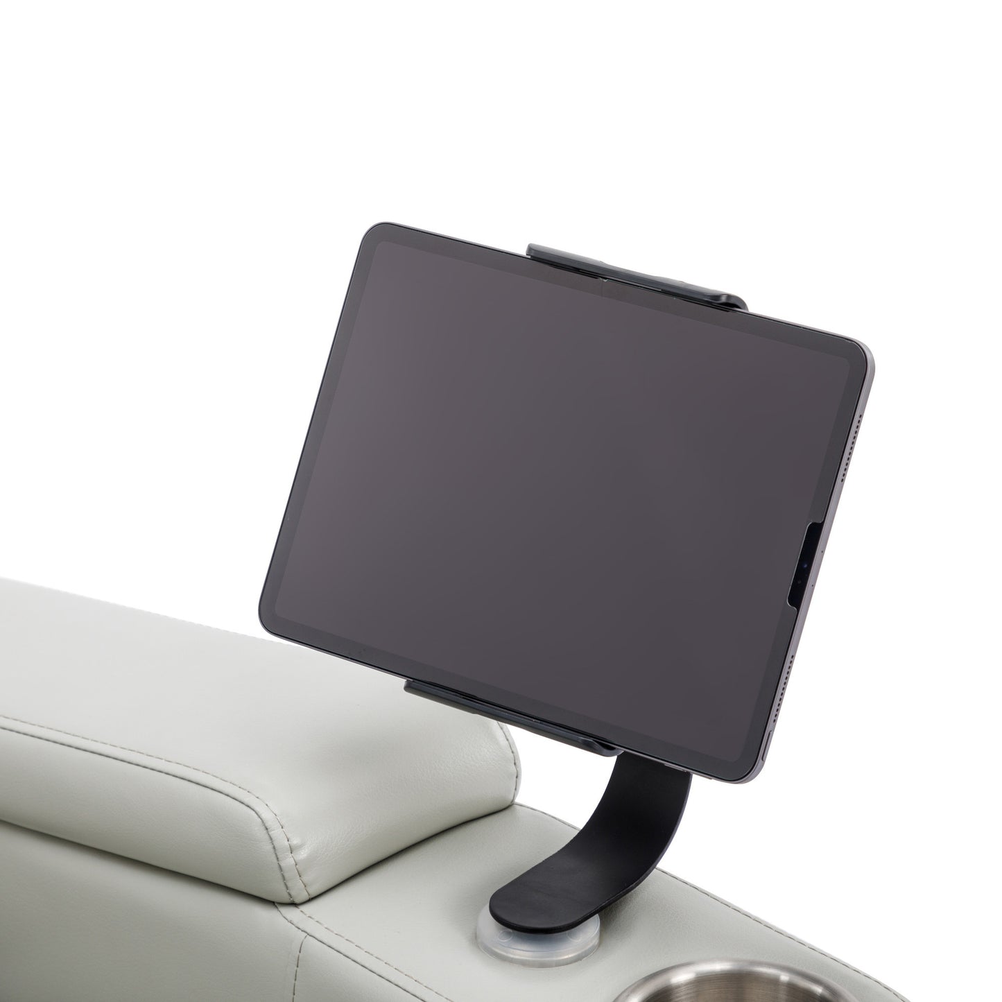 270° Power Swivel Recliner,Home Theater Seating With Hidden Arm Storage and LED Light Strip,Cup Holder,360° Swivel Tray Table,and Cell Phone Holder,Soft Living Room Chair,Grey