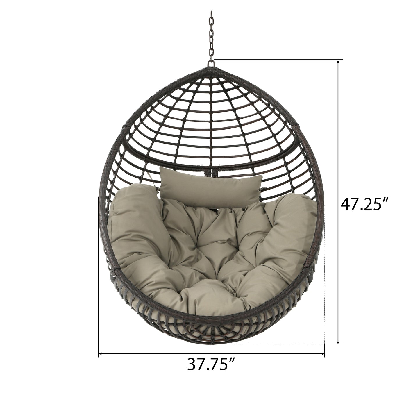 LAYLA HANGING BASKET- BROWN