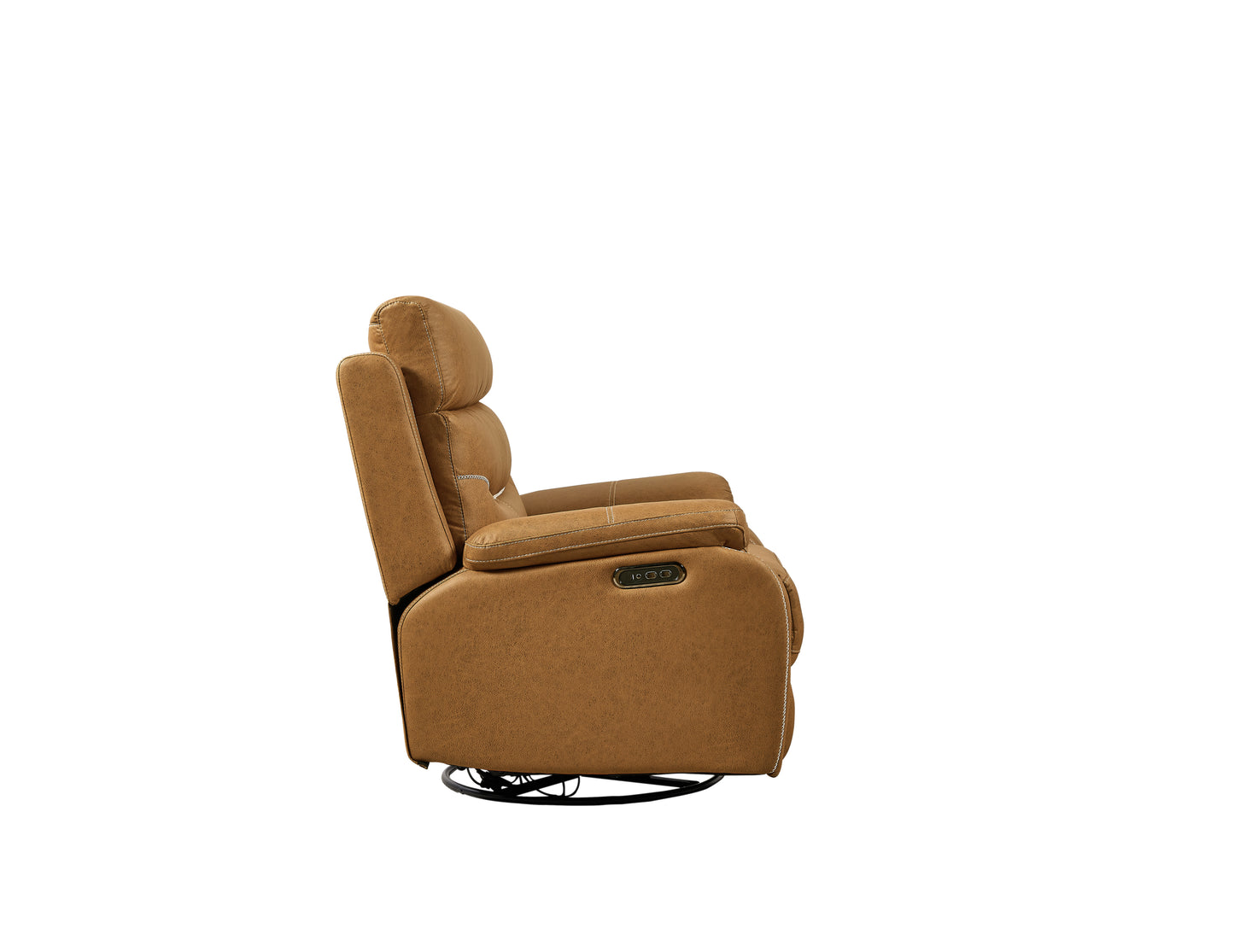 Liyasi Dual OKIN Motor Rocking and 240 Degree Swivel Single Sofa Seat recliner Chair Infinite Position ,Head rest with power function