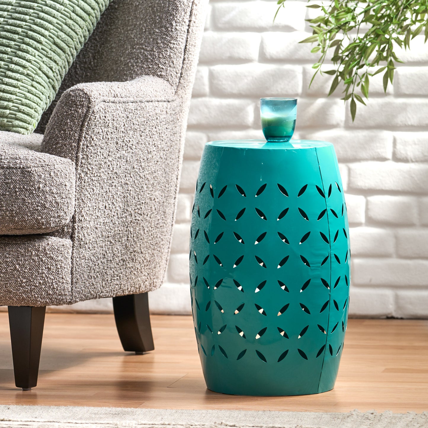 LILAC 12" SIDE TABLE - TEAL