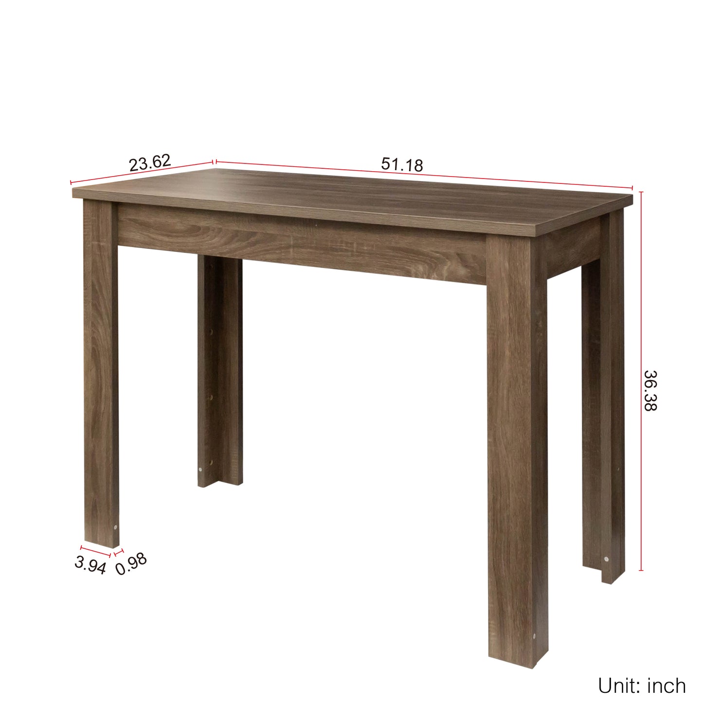Kitchen Bar Table with Storage Shelves