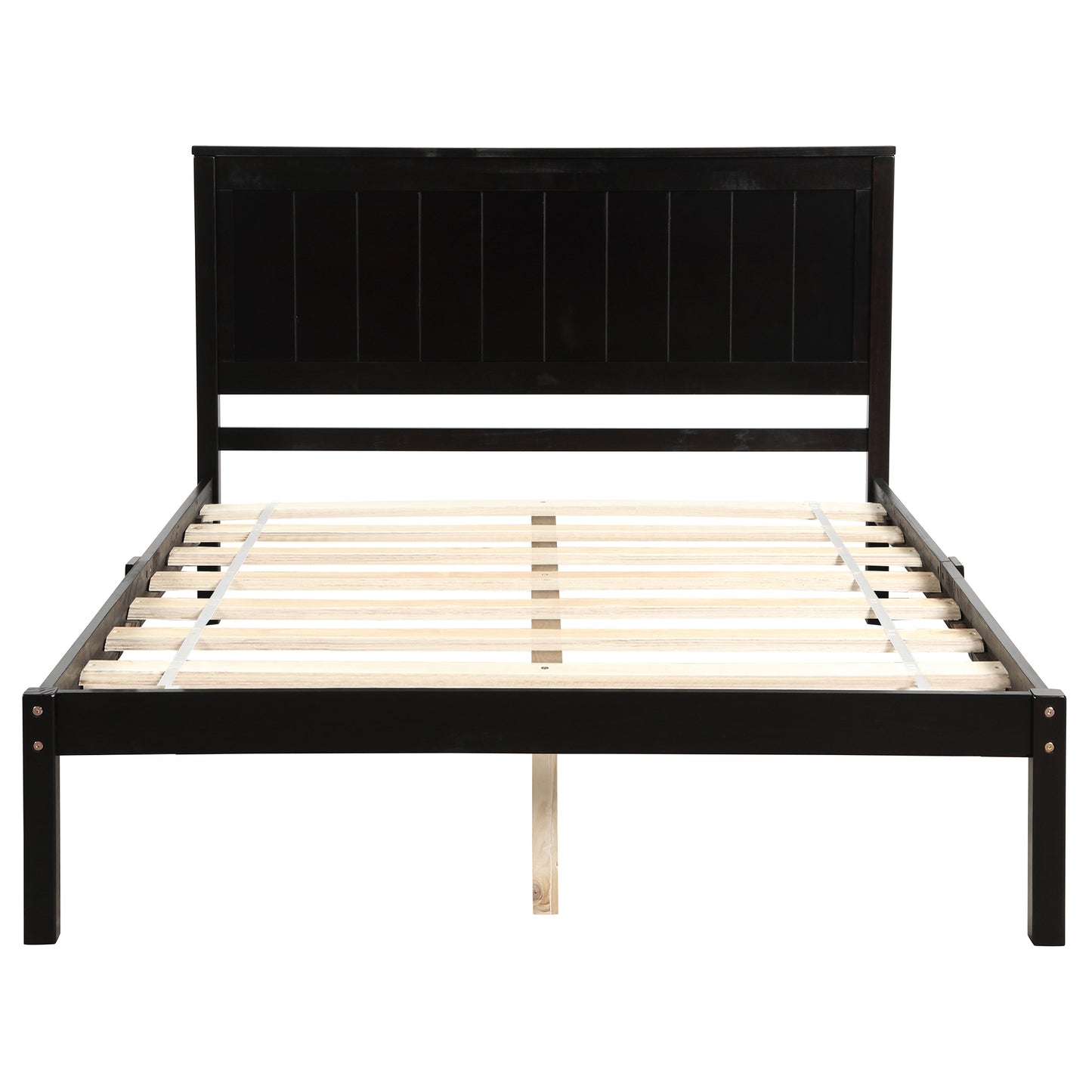 Platform Bed Frame with Headboard, Wood Slat Support, No Box Spring Needed, Full, Espresso(OLD SKU:WF191419AAP)