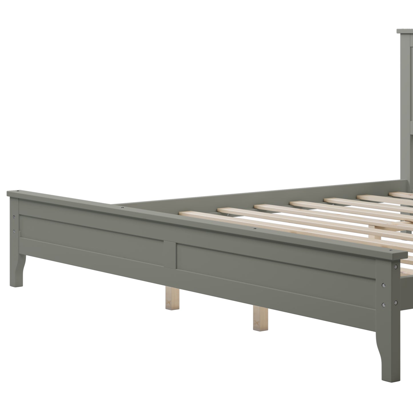 Gray Solid Wood 5 Pieces King Bedroom Sets(bed+nightstand*2+chest+dresser)NEW