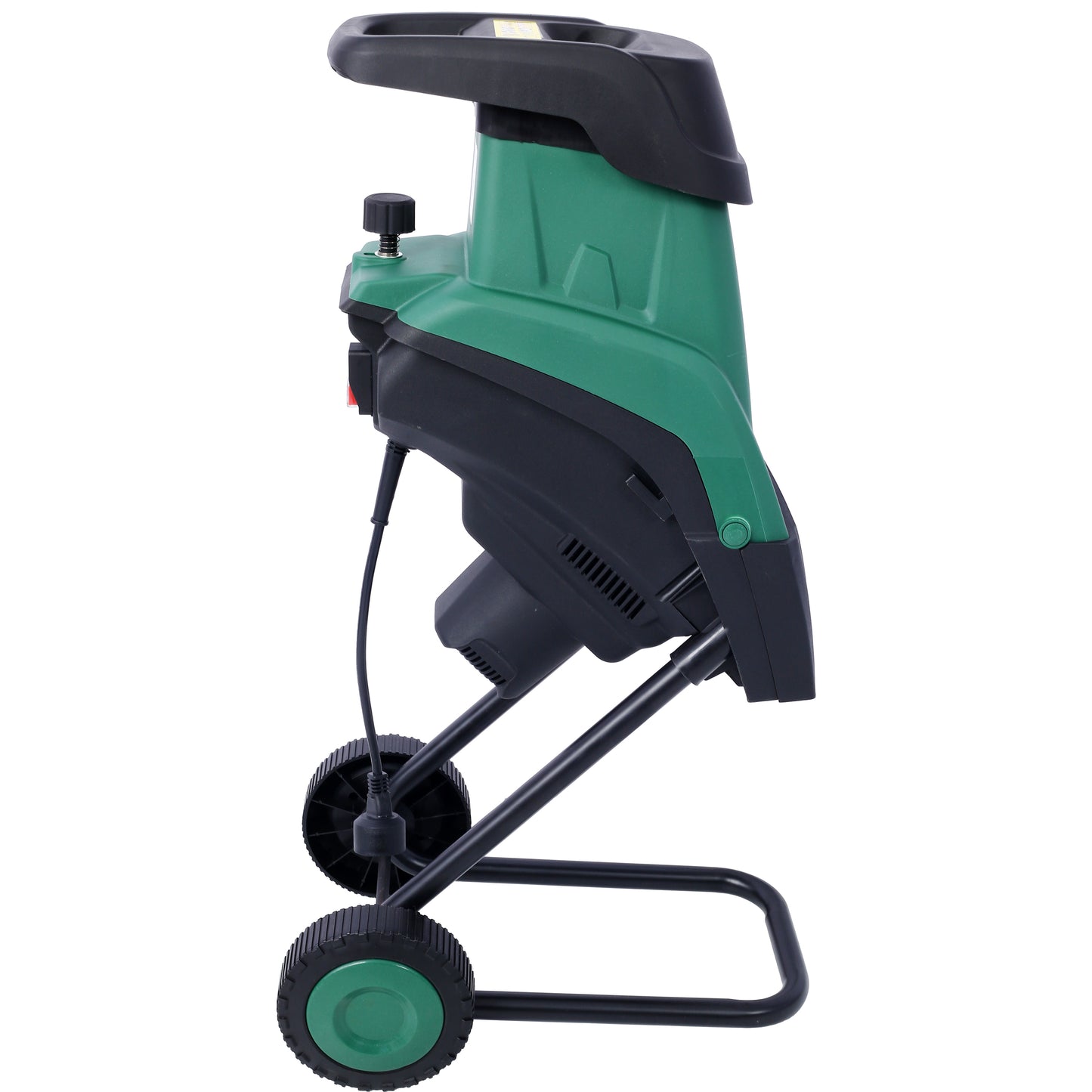 15Amp Electric Wood Chipper/Shredder with Wheels Electric Garden Shredder Portable Chipping Width Collection Bag, Double Sided Blade System, Auto Shut-Off Green