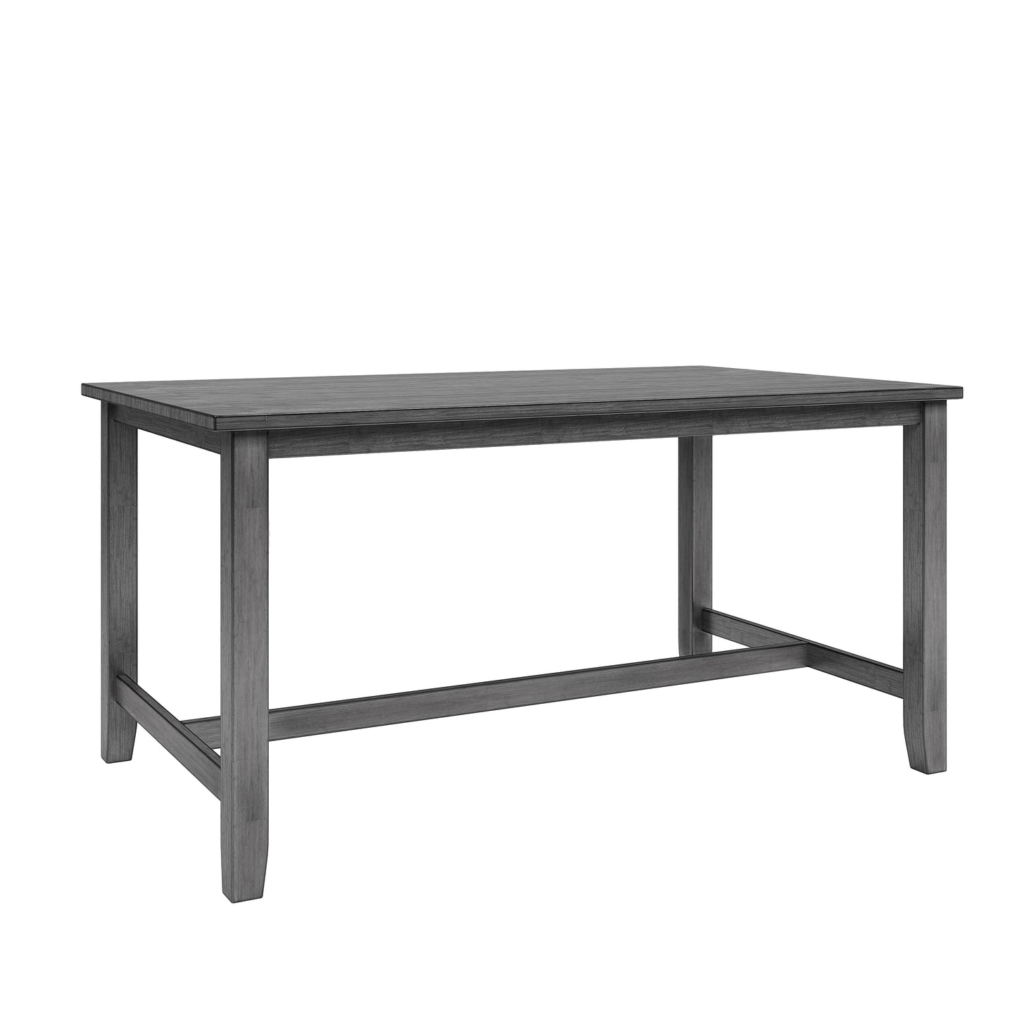 TOPMAX 6 Piece Wooden Dining Table set, Kitchen Table set with 4 Chairs and Bench, Farmhouse Rustic Style,Gray