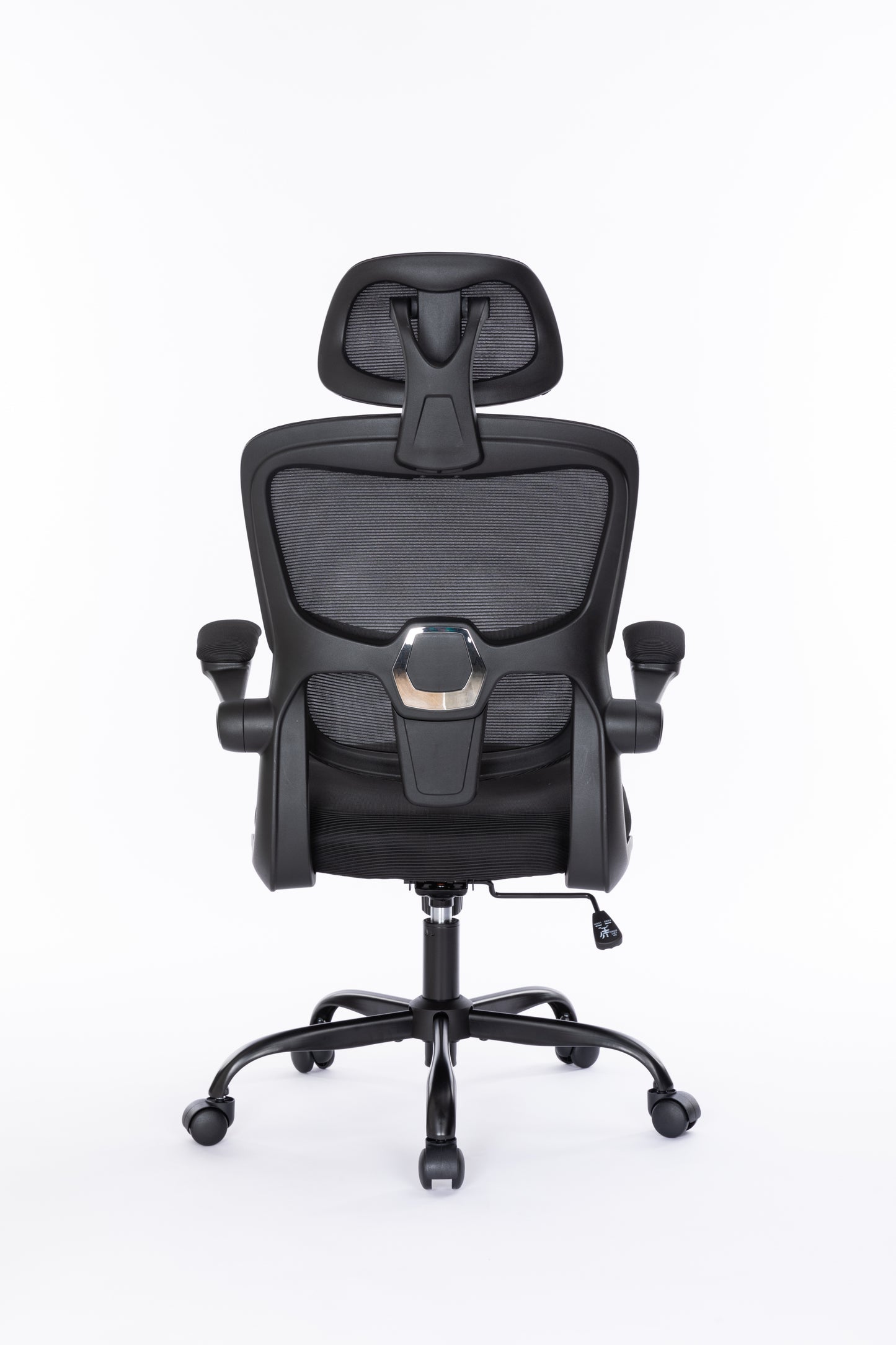 Ergonomic Mesh Office Chair with 3D Adjustable Lumbar Support, High Back Desk Chair with Flip-up Arms, Executive Computer Chair Home Office Task Swivel Rolling Chairs for Adults