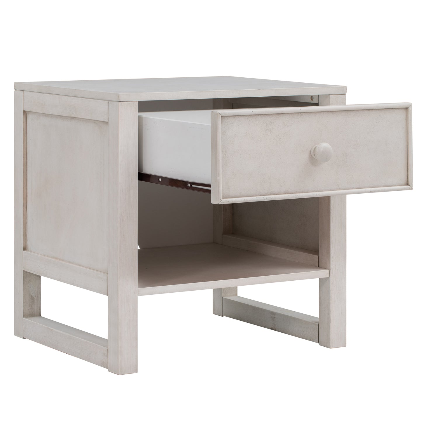 3-Pieces Bedroom Sets Full Size Platform Bed with Nightstand and Dresser,Antique White