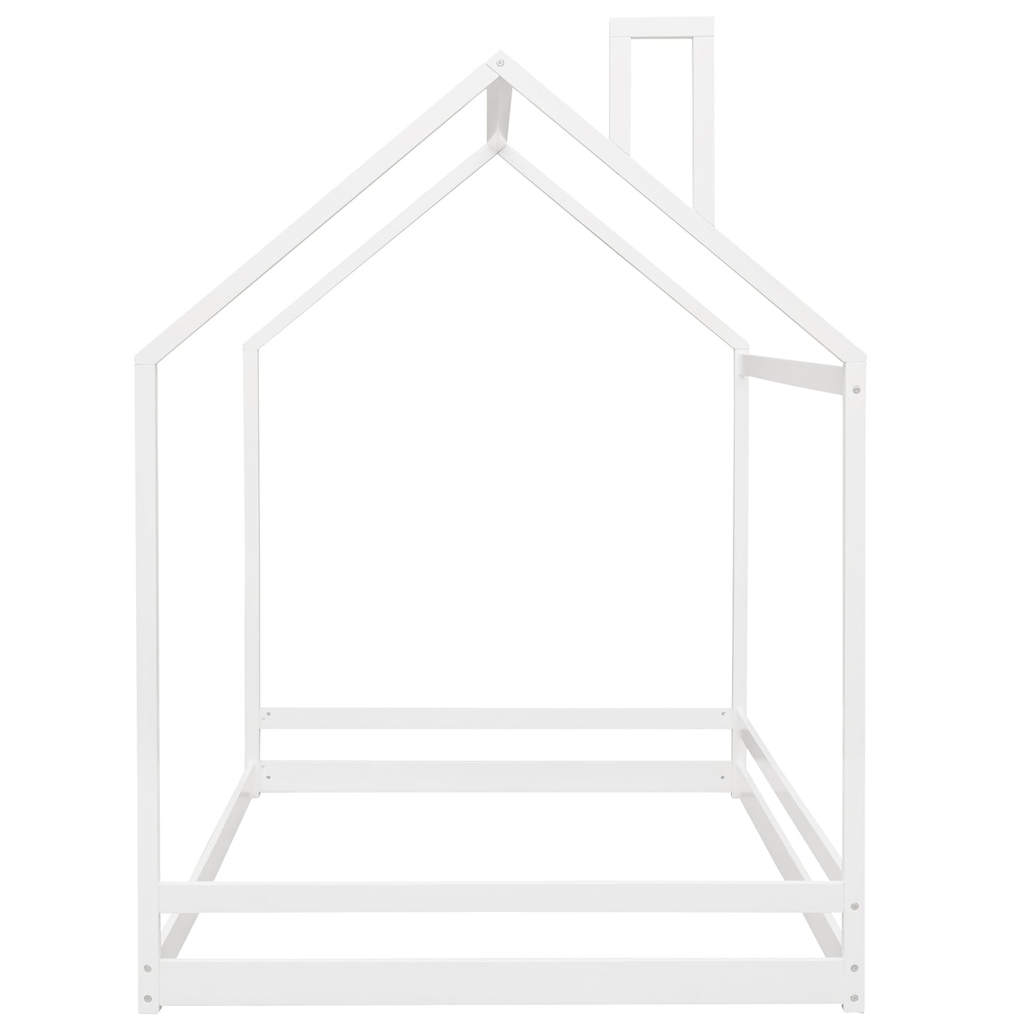 Full Size House Bed Wood Bed, White(OLD SKU:WF281436AAK)
