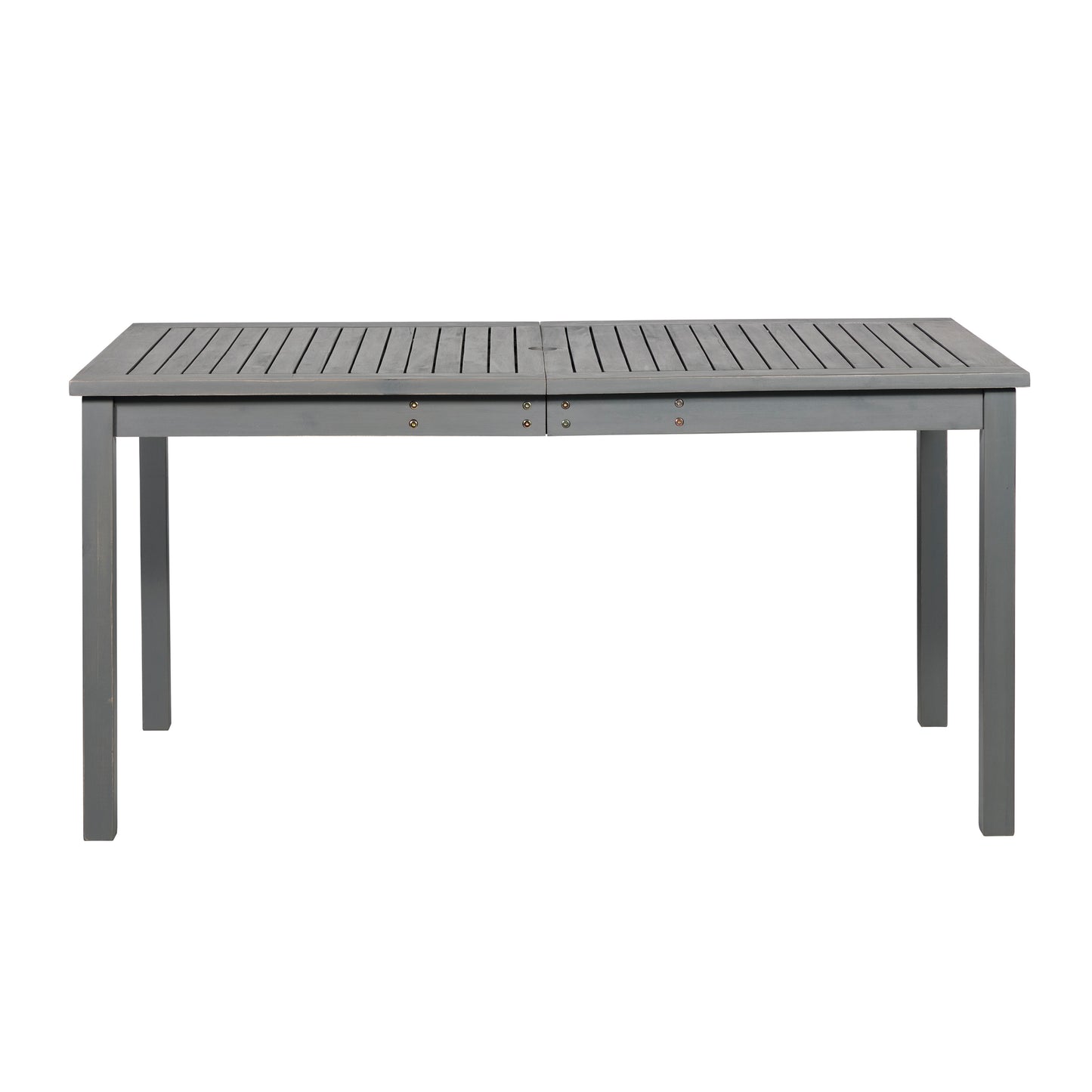 Contemporary Slat-Top Acacia Wood Outdoor Dining Table - Grey Wash