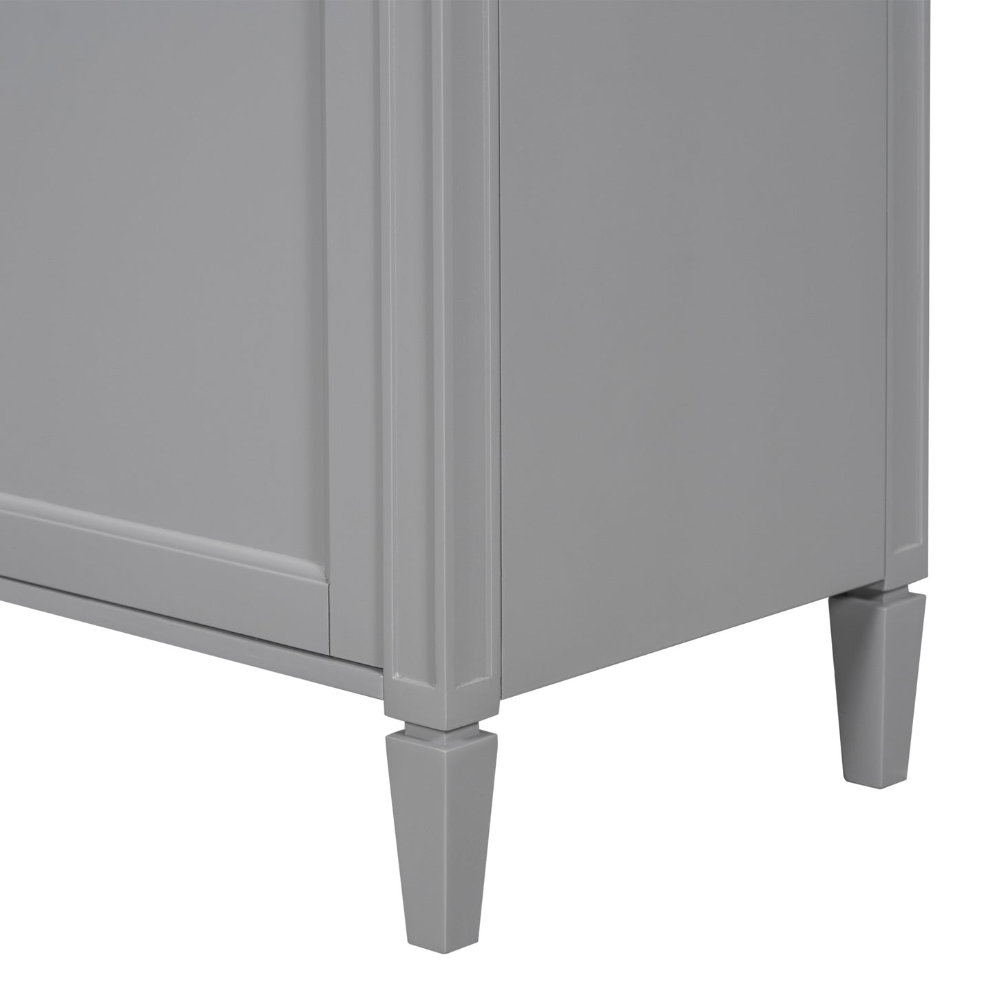 30'' Bathroom Vanity with Top Sink, Modern Bathroom Storage Cabinet with 2 Drawers and a Tip-out Drawer, Freestanding Vanity Set with Mirror Cabinet, Single Sink Bathroom Vanity