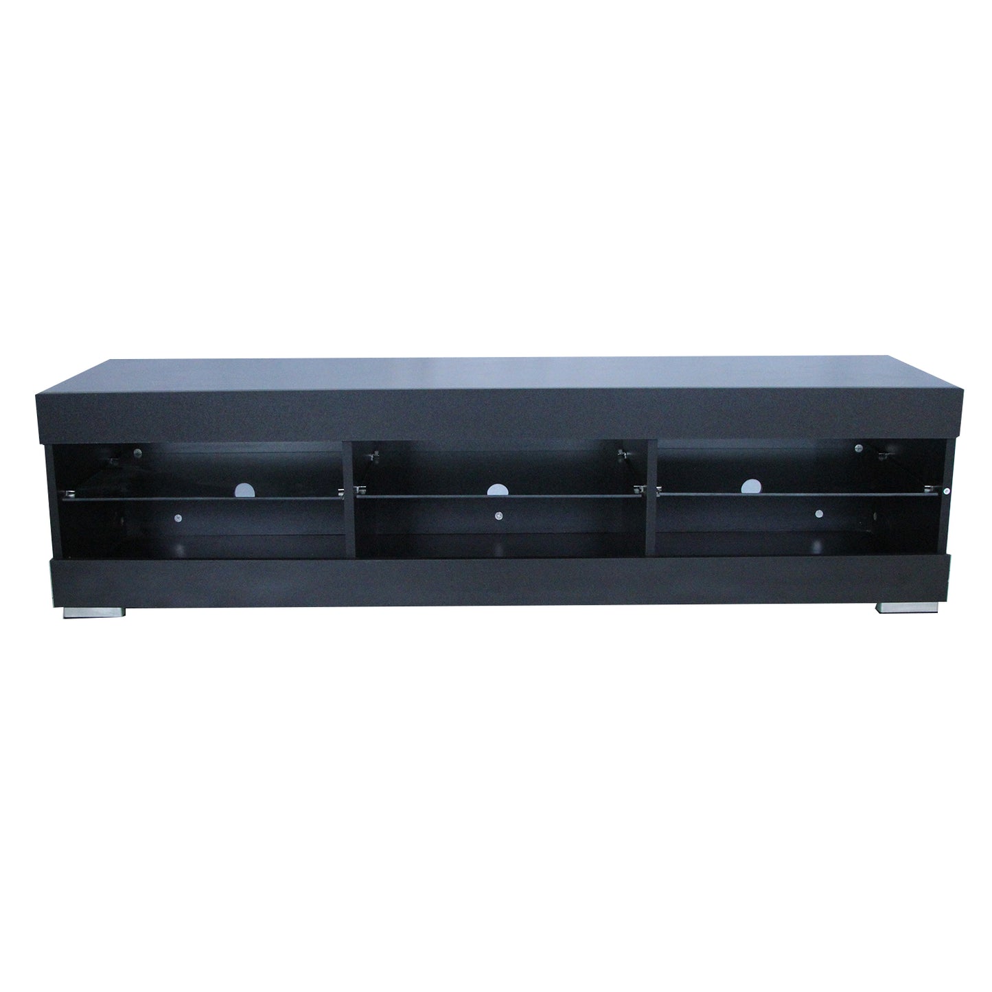 LED TV Stand for Up to 60 Inch TV,Modern High Gloss Entertainment Center with Open Shelf,TV Stand Console Table for Living Room,Bedroom