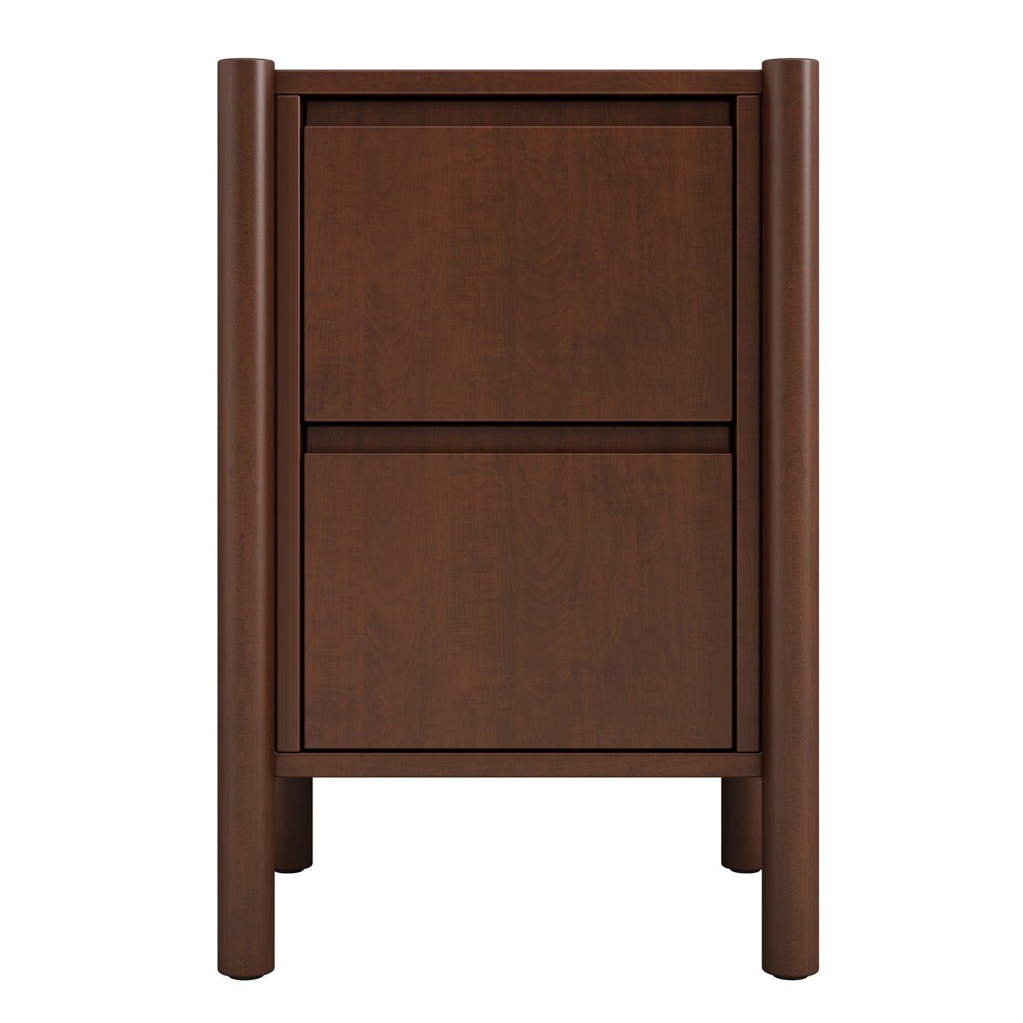 4 Pieces Bedroom Sets Mid Century Modern Upholestery Walnut Wood Frame Queen Platform Bed with Two Nightstands and Dresser