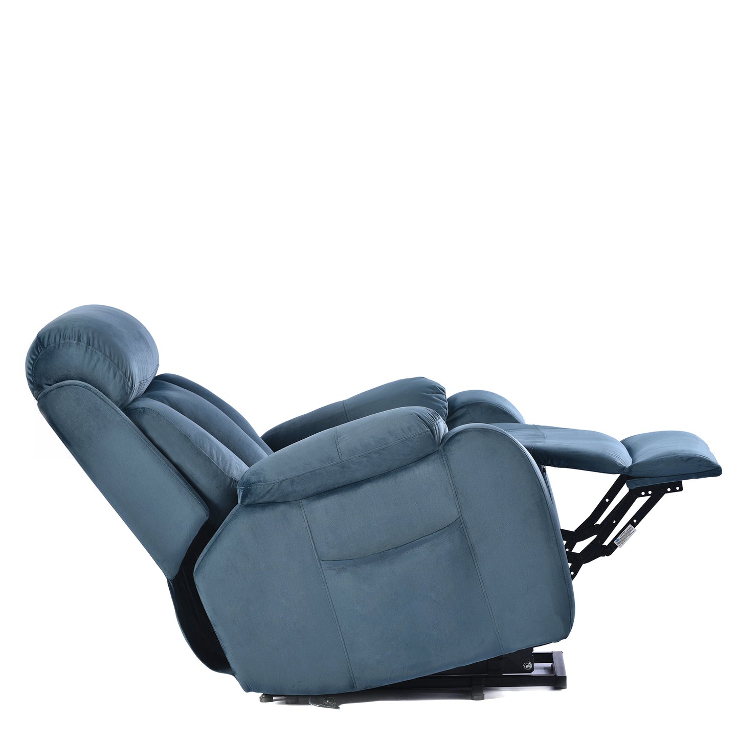 Lift Chair Recliner for Elderly Power Remote Control Recliner Sofa Relax Soft Chair Anti-skid Australia Cashmere Fabric Furniture Living Room (Navy Blue)