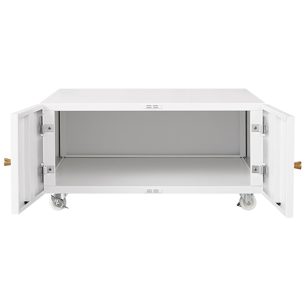Office Copier File Cabinet, Mobile Lateral Filing Cabinet with 2 Door, Rolling File Cabinet, Printer Stand for Legal/Letter/A4 File