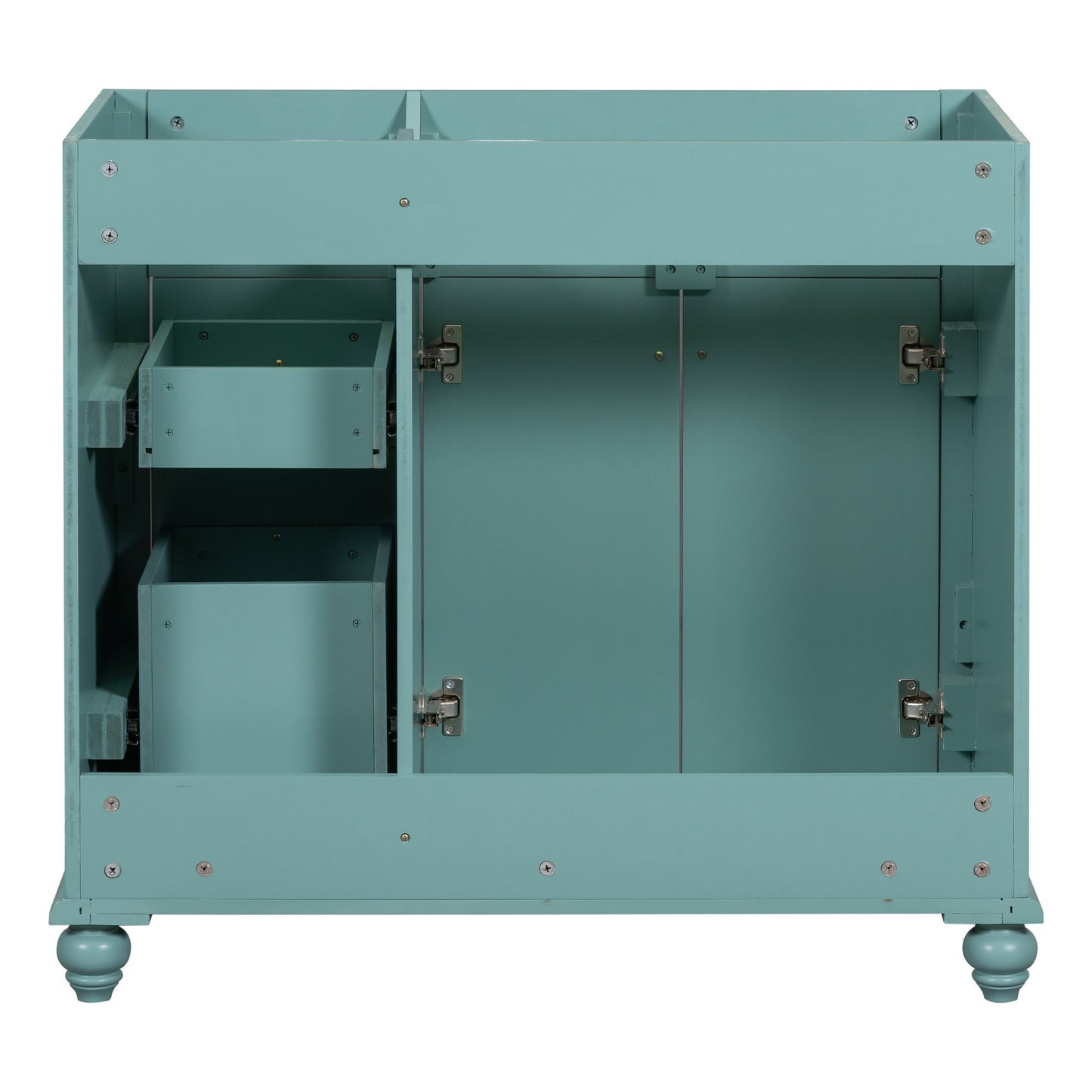36'' Bathroom Vanity without Top Sink, Free Standing Vanity Set with 2 Drawers& Soft Closing Doors,Solid Wood Frame Bathroom Storage Cabinet (NOT INCLUDE BASIN SINK)