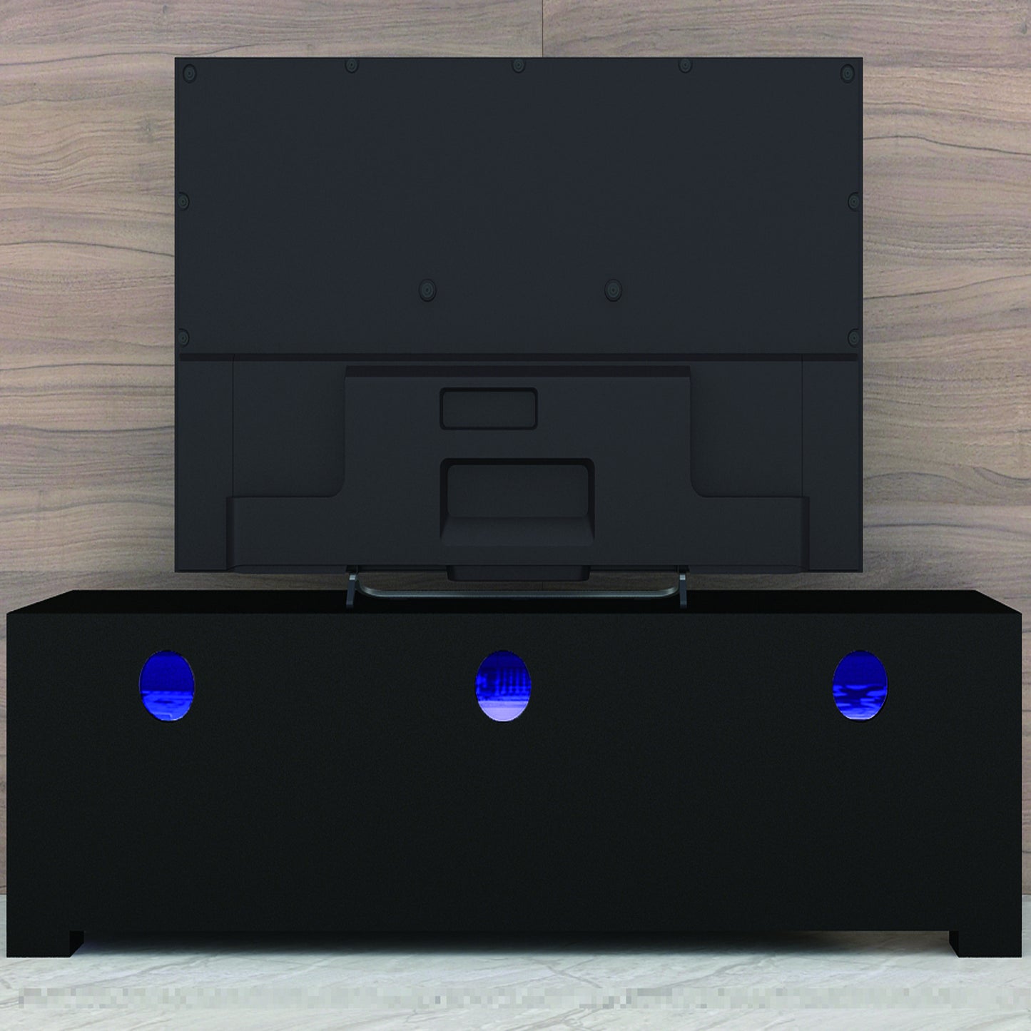 LED TV Stand for Up to 60 Inch TV,Modern High Gloss Entertainment Center with Open Shelf,TV Stand Console Table for Living Room,Bedroom