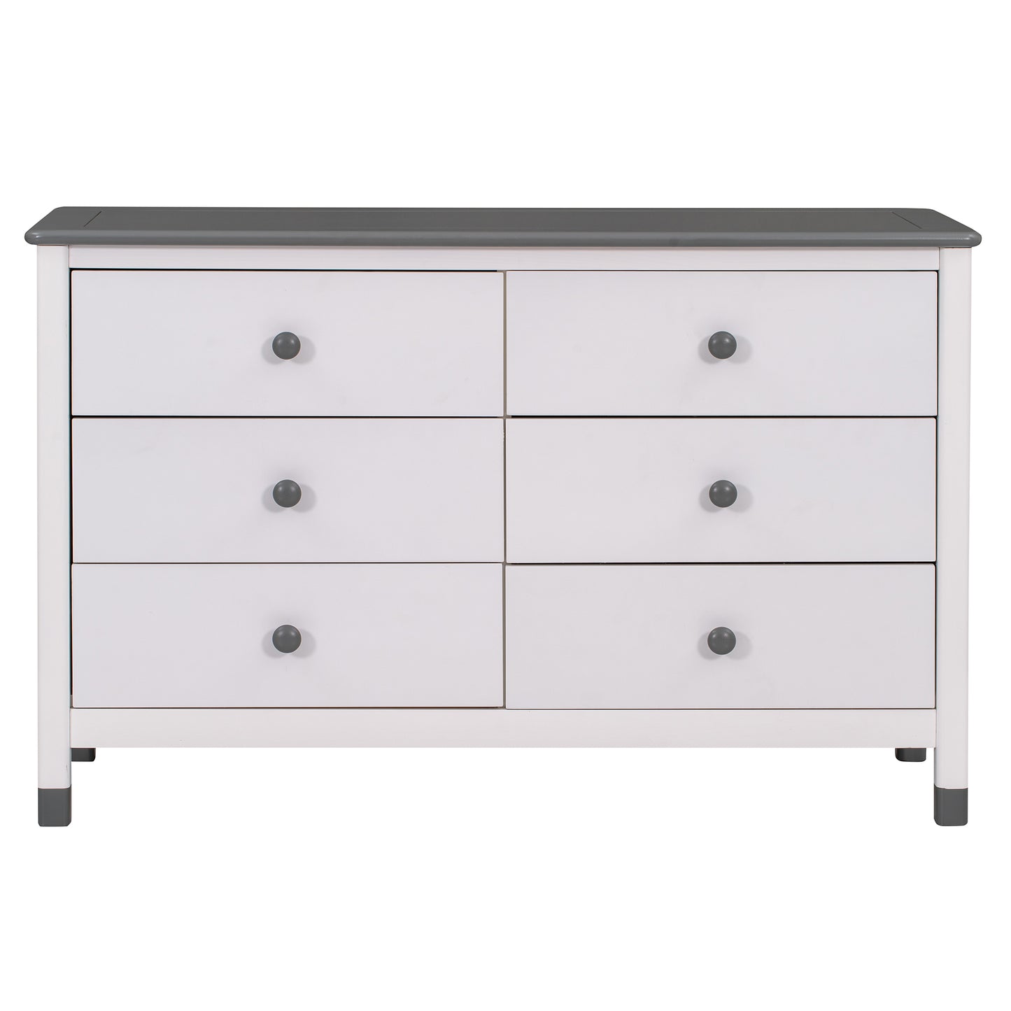 3-Pieces Bedroom Sets Twin Size Bear-Shape Platform Bed with Nightstand and Storage dresser,White+Gray