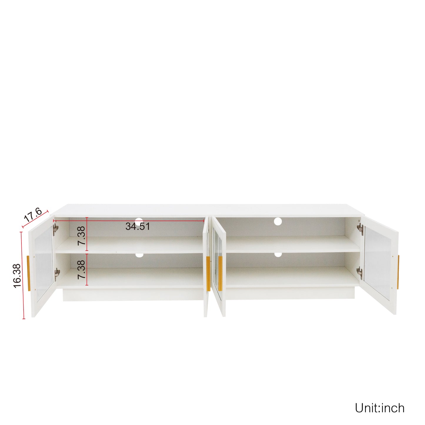 70.87" TV Stand , Modern TV Cabinet & Entertainment Center with Shelves, Wood Storage Cabinet for Living Room or Bedroom