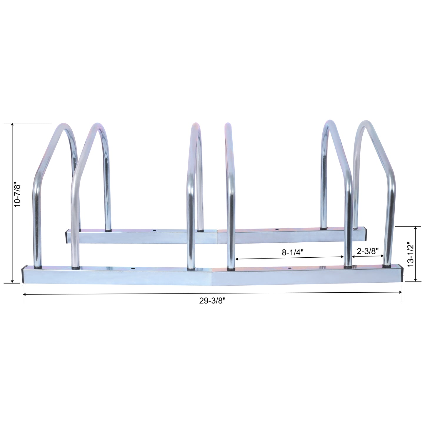 3 Bikes Floor Bike Stand, Bike Parking Rack Garage Bike Storage Stand Indoor/Outdoor 22-28" Wheel Stand, Max. Tire Width 2.15",galvanization