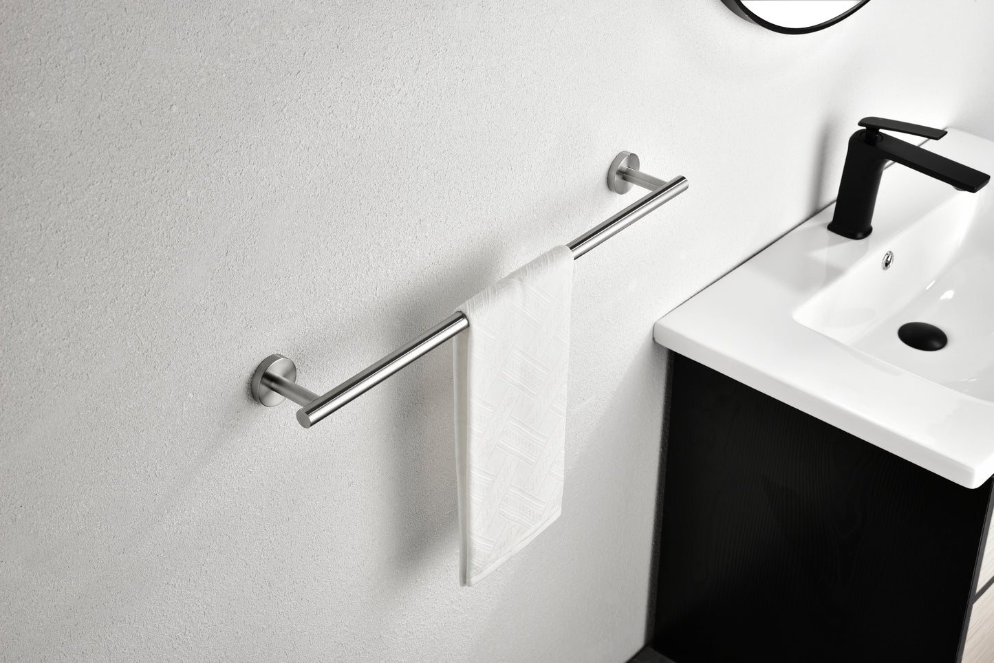 6 Piece Stainless Steel Bathroom Towel Rack Set Wall Mount On-Site