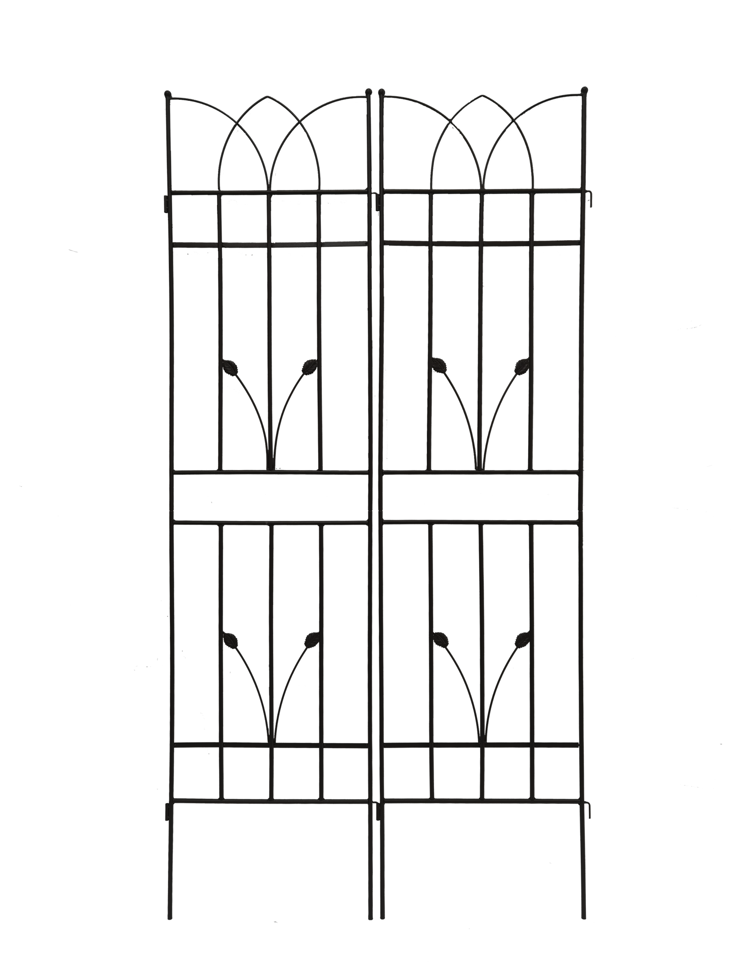 4 Pack Metal Garden Trellis 71" x 17.7" Rustproof Trellis for Climbing Plants Outdoor Flower Support Black