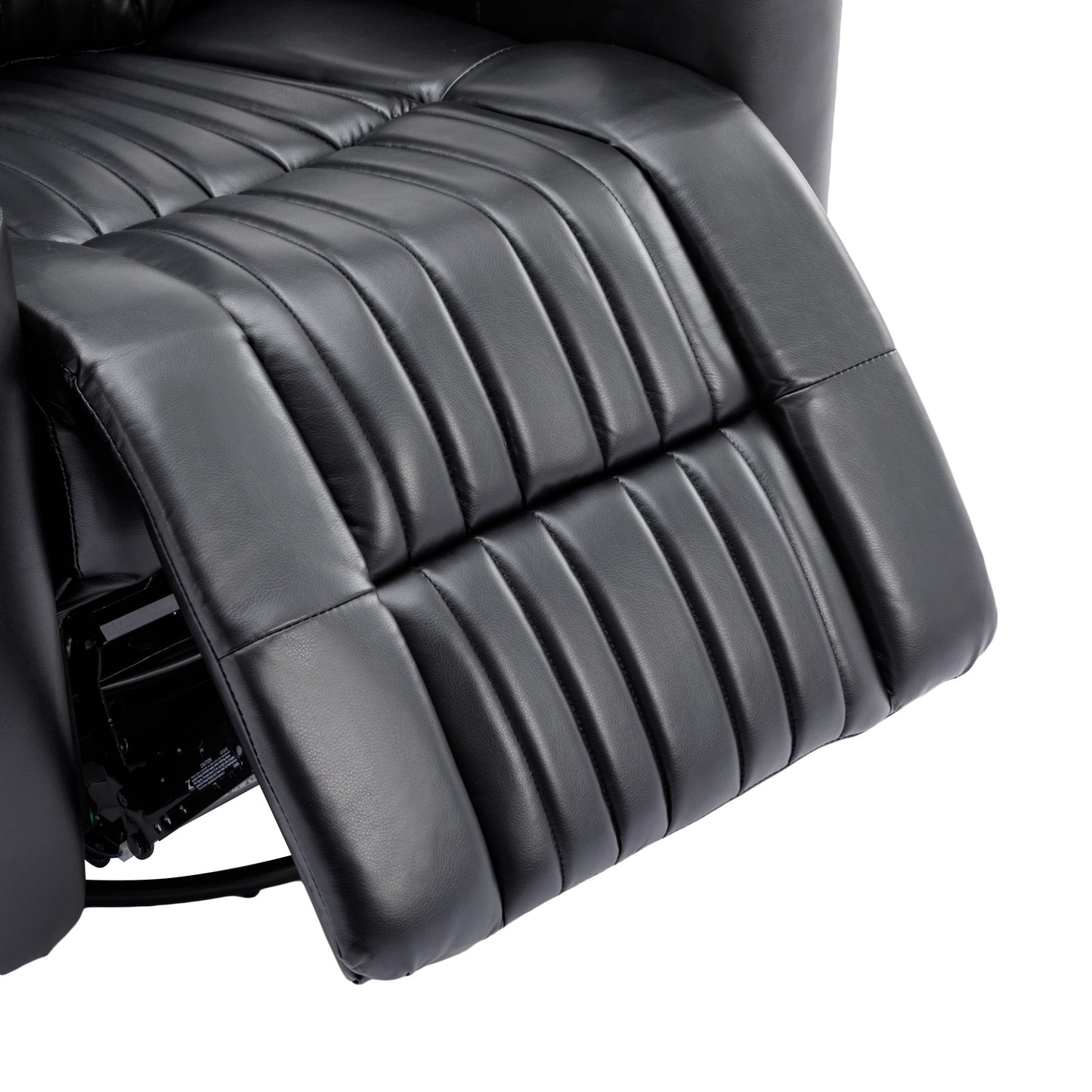 270° Power Swivel Recliner,Home Theater Seating With Hidden Arm Storage and LED Light Strip,Cup Holder,360° Swivel Tray Table,and Cell Phone Holder,Soft Living Room Chair,Black