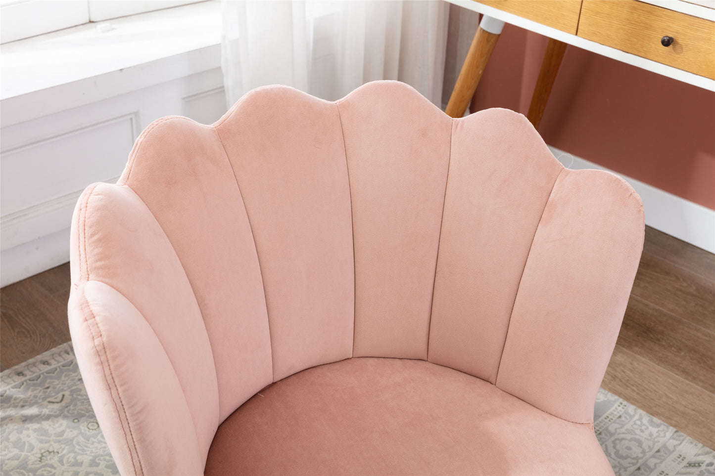 COOLMORE Swivel Shell Chair for Living Room/Bed Room, Modern Leisure office Chair Pink